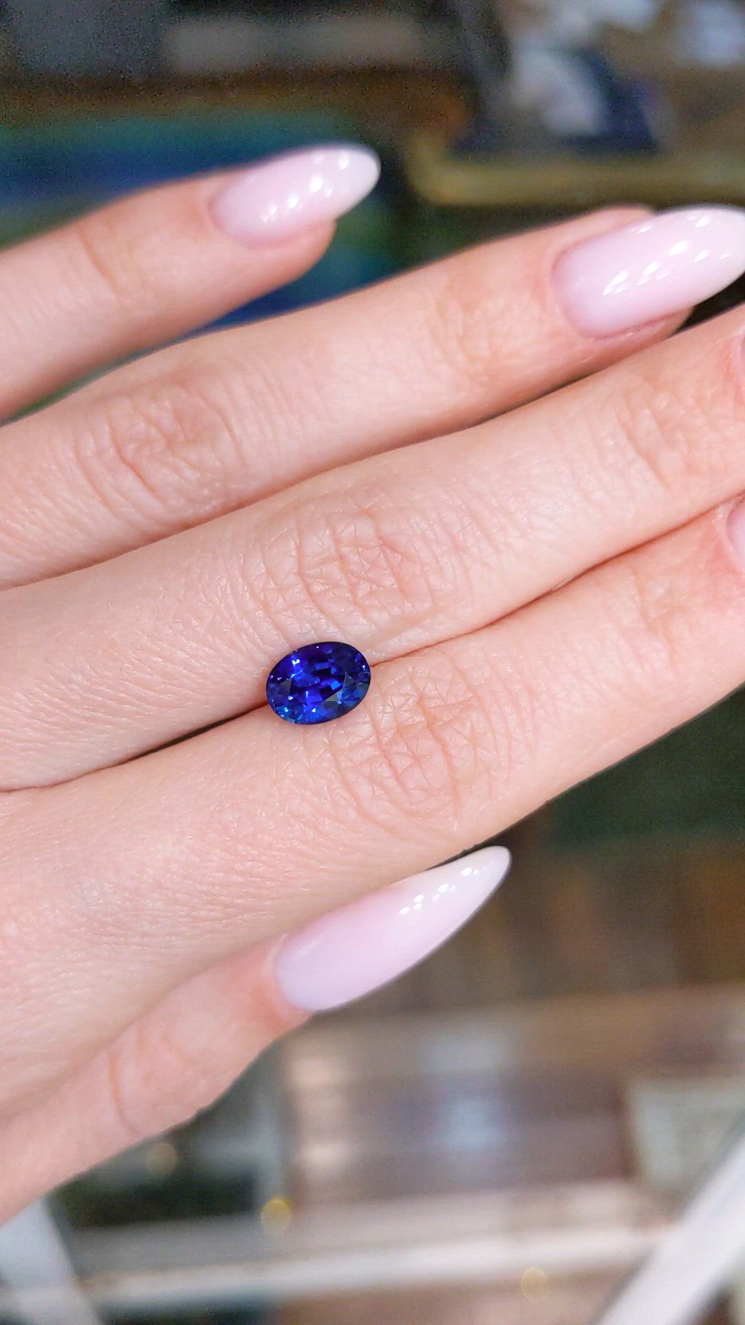 1.73 Ct. Blue Sapphire from Ceylon (Sri Lanka) Size Video