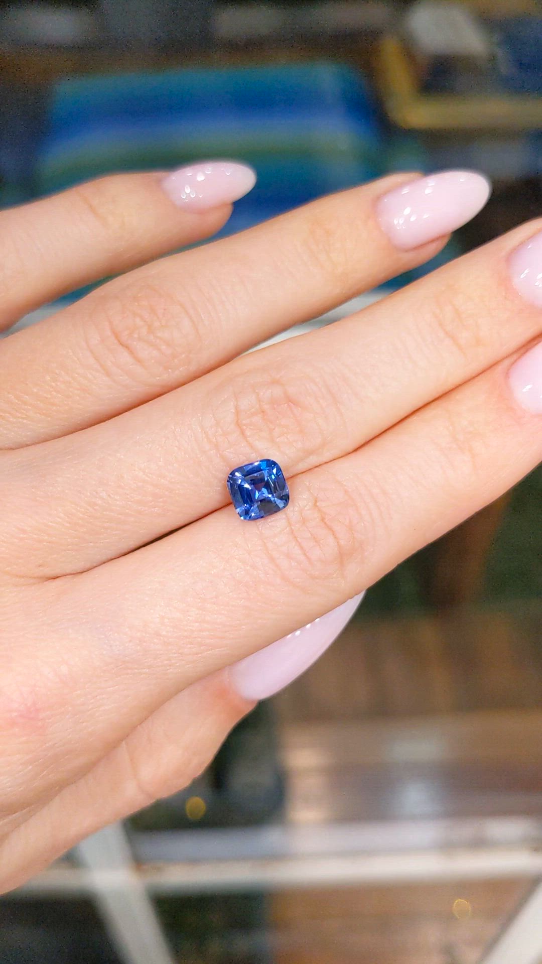 1.66 Ct. Blue Sapphire from Ceylon (Sri Lanka) Size Video