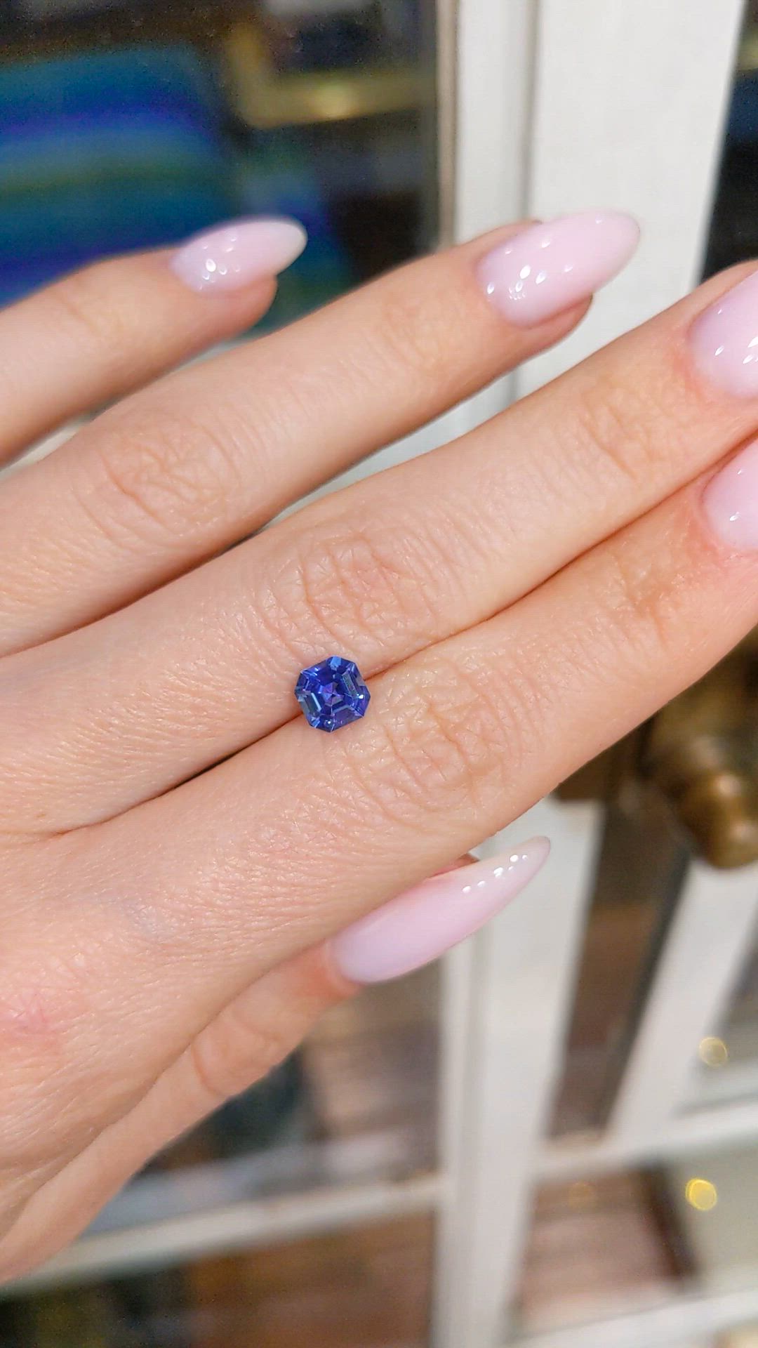0.92 Ct. Blue Sapphire from Ceylon (Sri Lanka) Size Video
