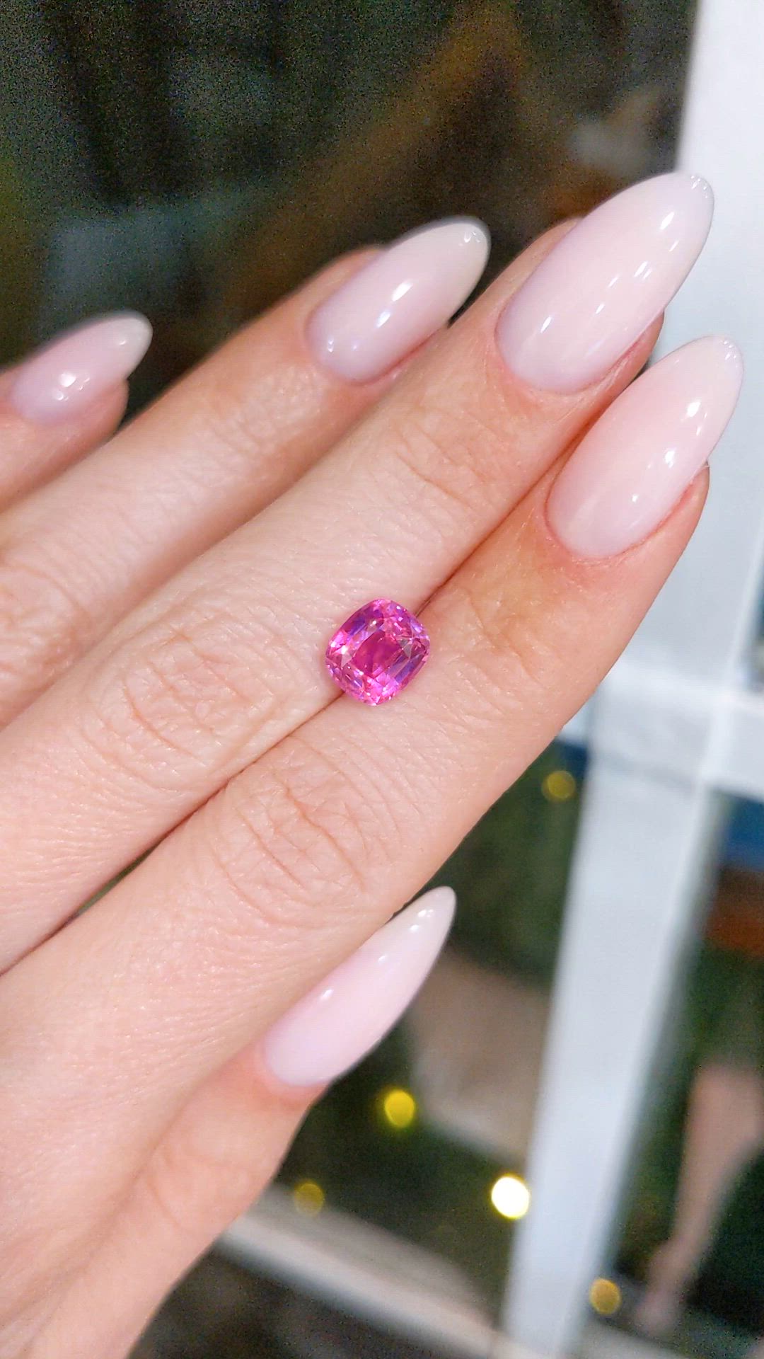 2.63 Ct. Pink Sapphire from Ceylon (Sri Lanka) Size Video