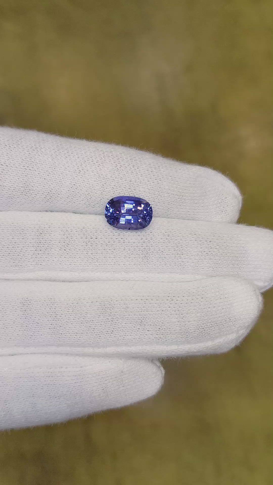 3.26 Ct. Color Change Sapphire from Ceylon (Sri Lanka) Size Video