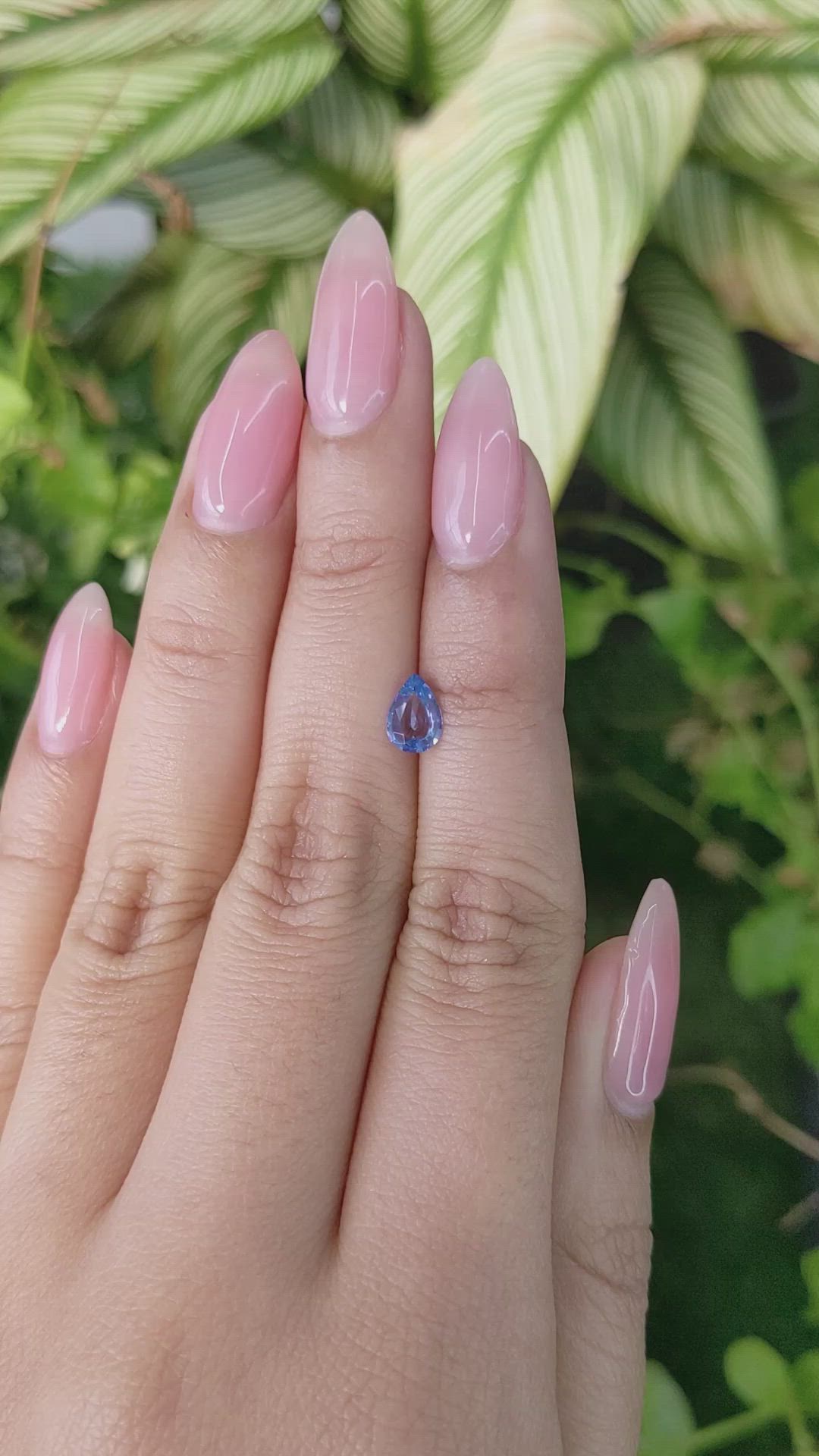 0.51 Ct. Blue Sapphire from Ceylon (Sri Lanka) Size Video