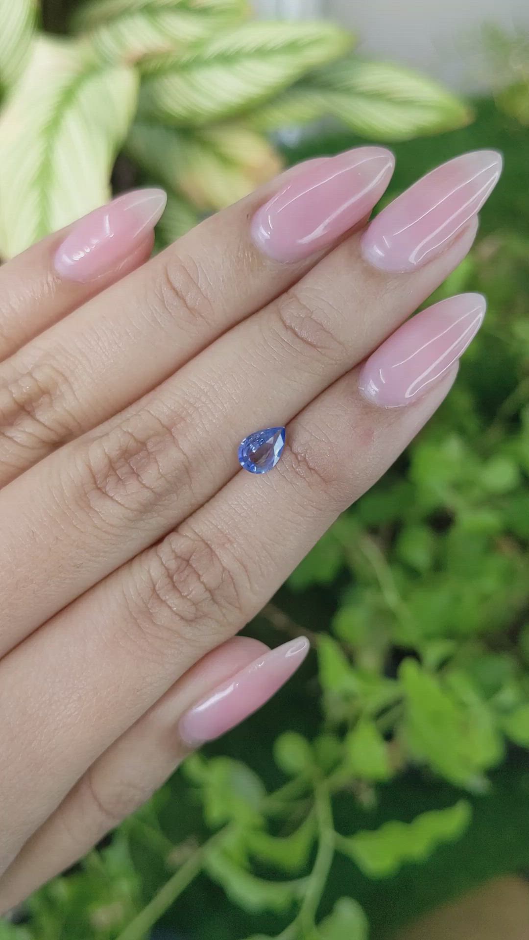 0.51 Ct. Blue Sapphire from Ceylon (Sri Lanka) Size Video