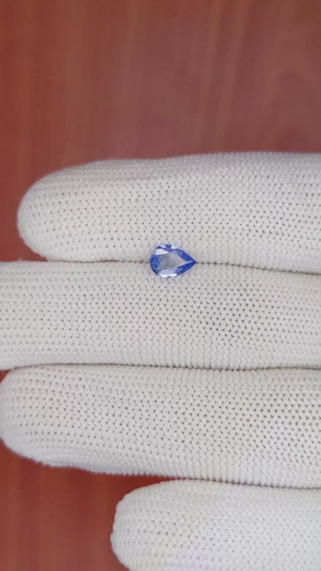 0.51 Ct. Blue Sapphire from Ceylon (Sri Lanka) Size Video