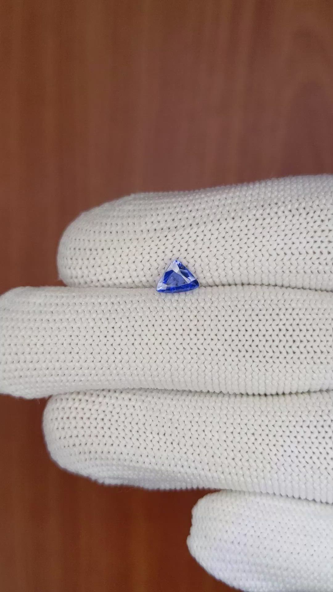 0.44 Ct. Blue Sapphire from Ceylon (Sri Lanka) Size Video