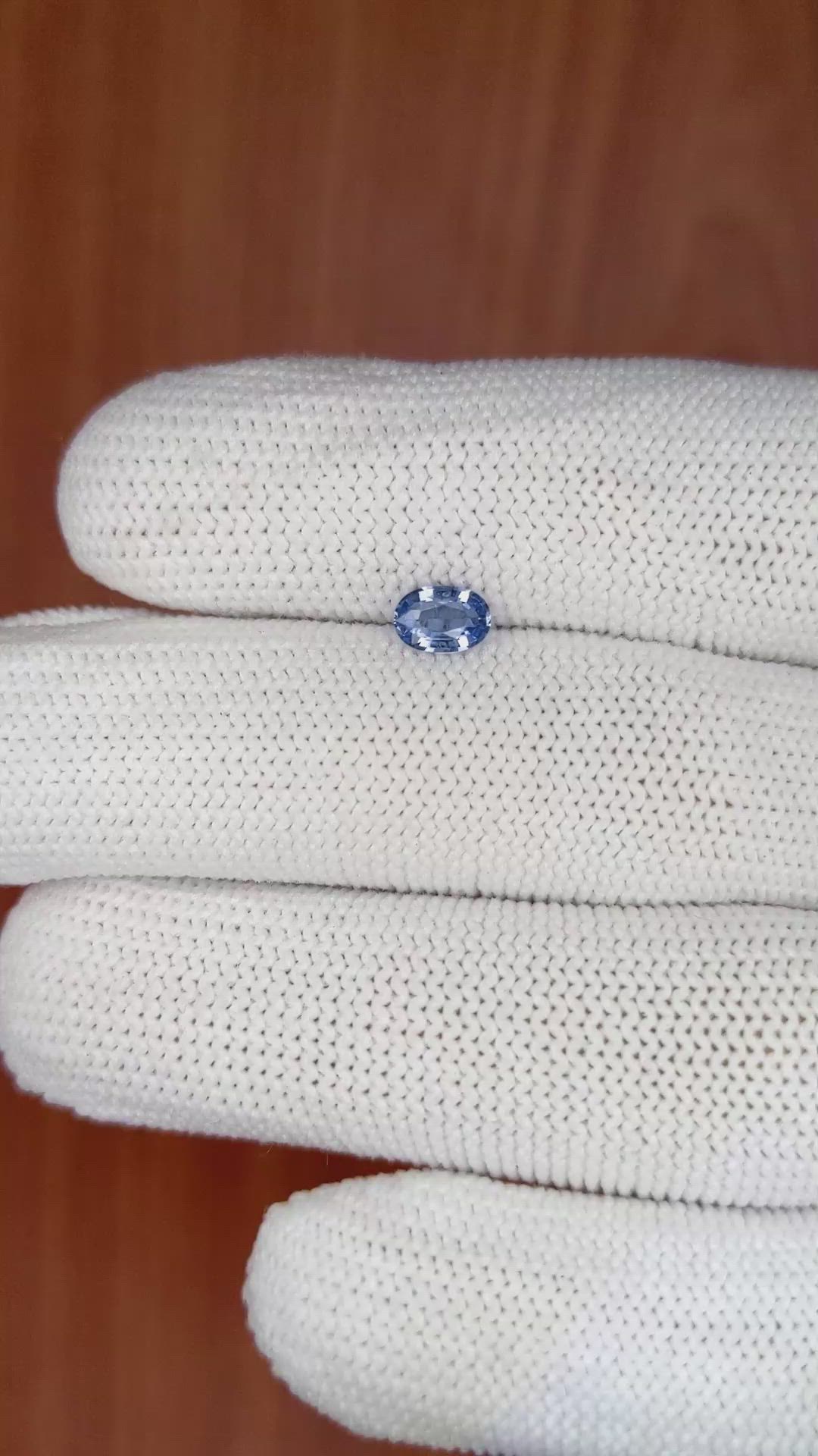 0.48 Ct. Blue Sapphire from Ceylon (Sri Lanka) Size Video