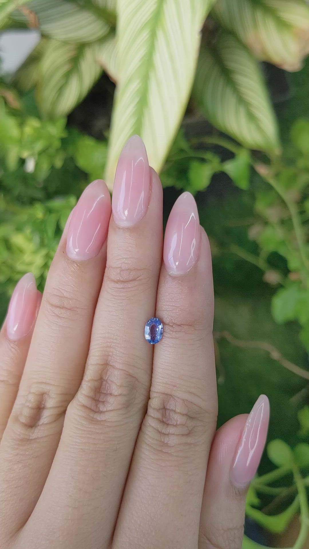0.48 Ct. Blue Sapphire from Ceylon (Sri Lanka) Size Video