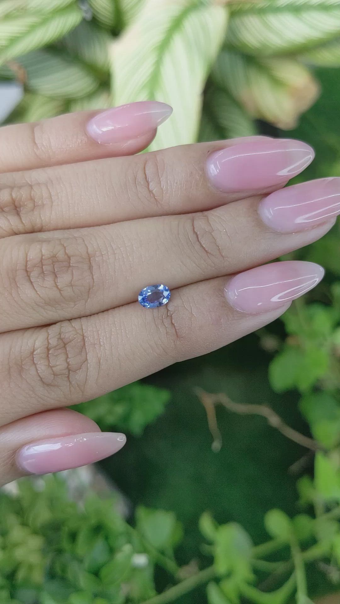 0.48 Ct. Blue Sapphire from Ceylon (Sri Lanka) Size Video