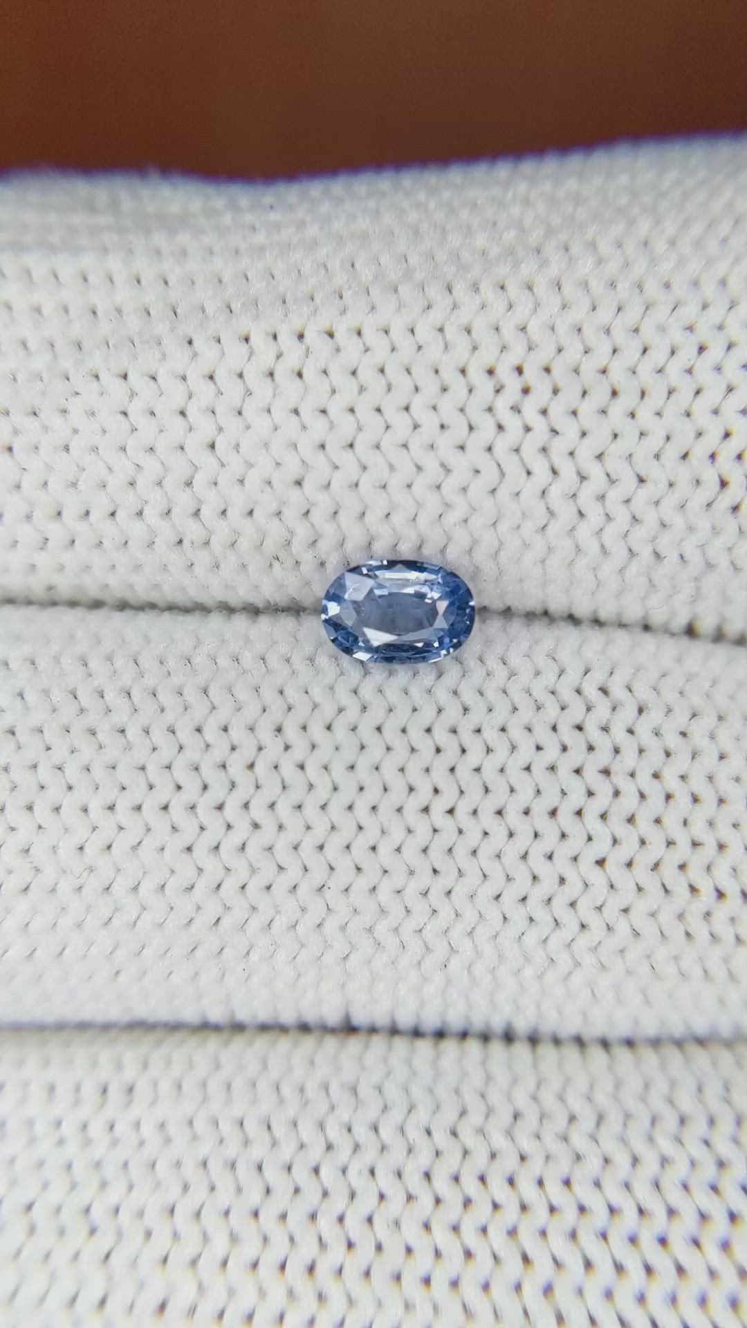 0.48 Ct. Blue Sapphire from Ceylon (Sri Lanka) Size Video