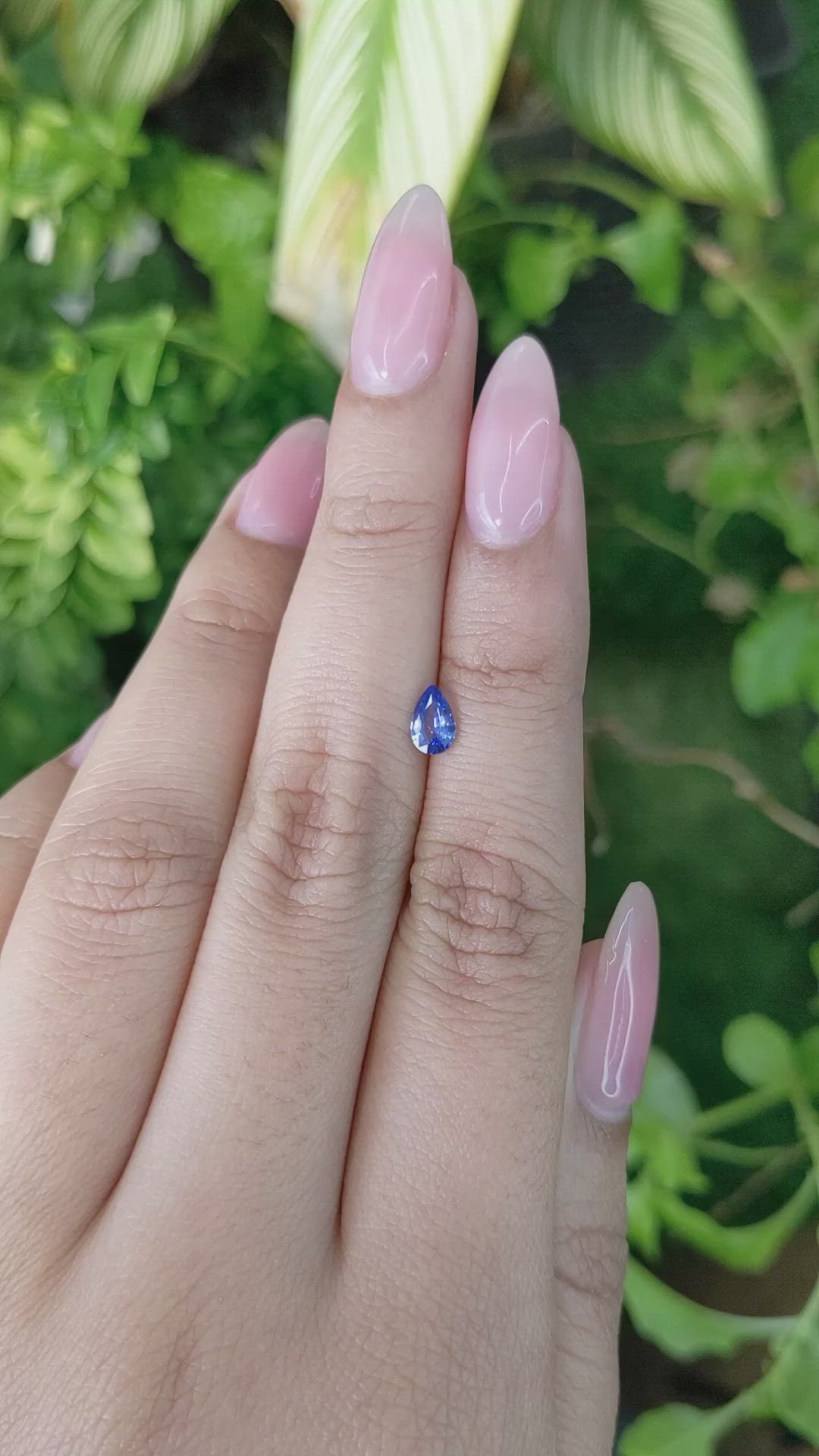 0.34 Ct. Blue Sapphire from Ceylon (Sri Lanka) Size Video