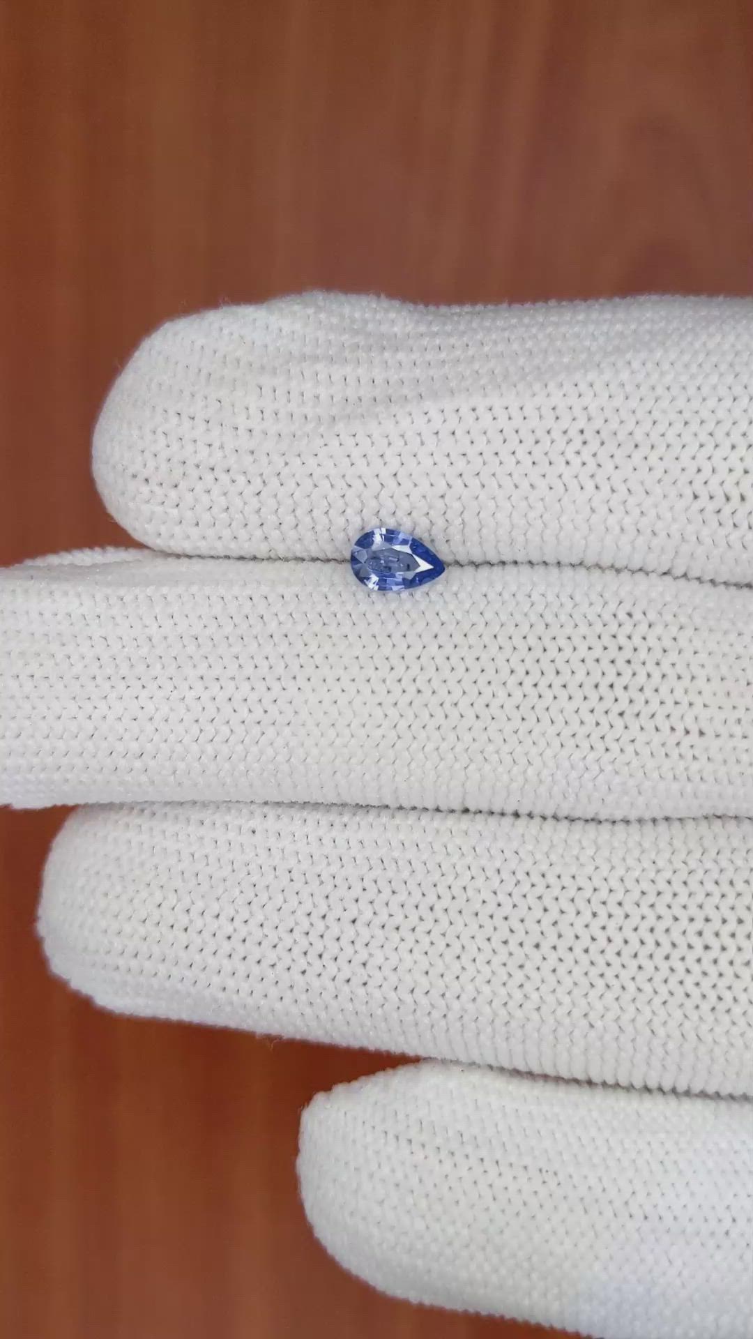0.34 Ct. Blue Sapphire from Ceylon (Sri Lanka) Size Video
