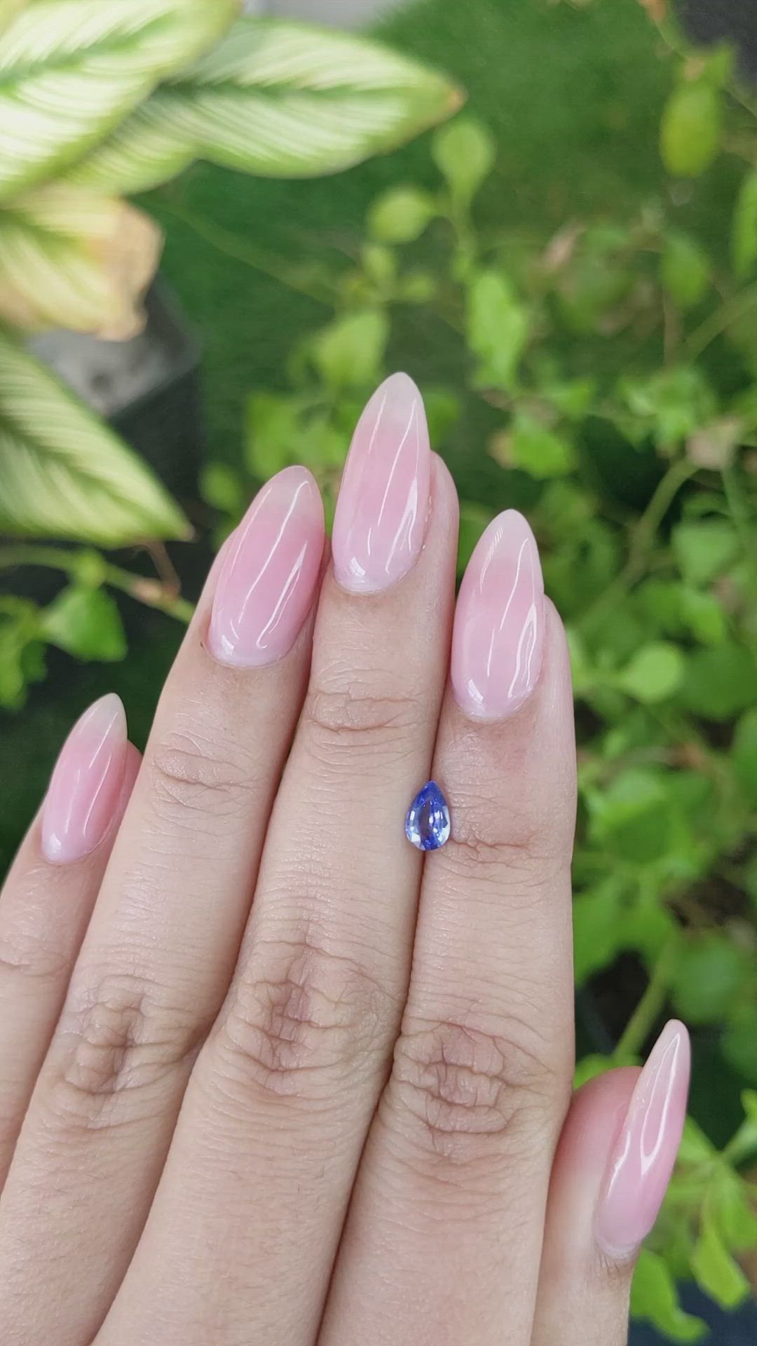 0.34 Ct. Blue Sapphire from Ceylon (Sri Lanka) Size Video
