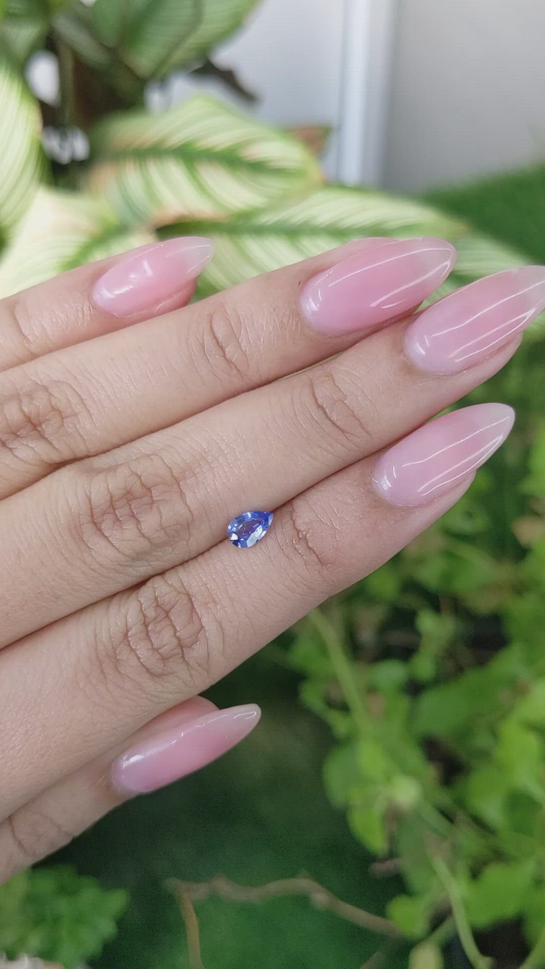 0.34 Ct. Blue Sapphire from Ceylon (Sri Lanka) Size Video