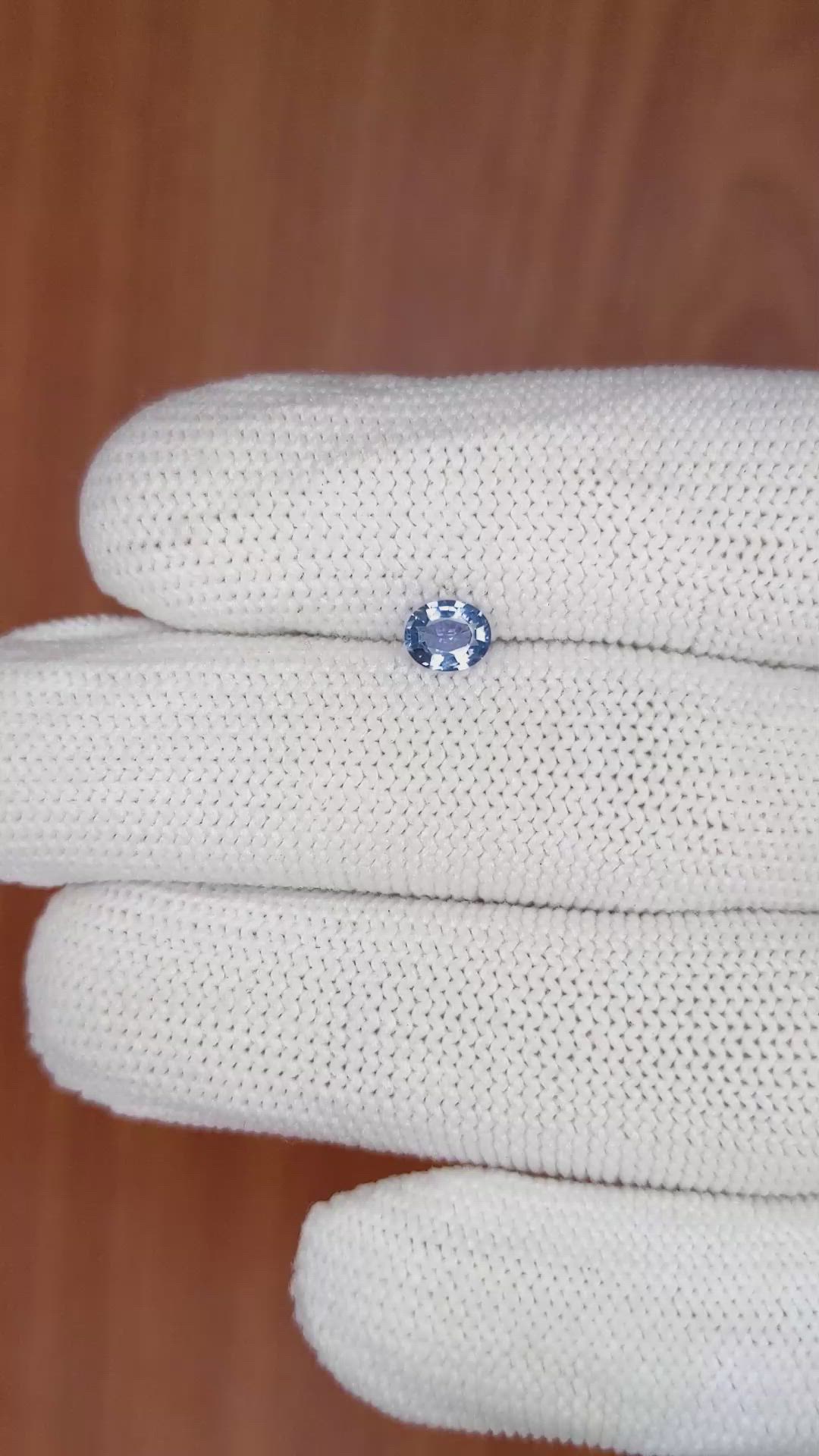0.46 Ct. Blue Sapphire from Ceylon (Sri Lanka) Size Video