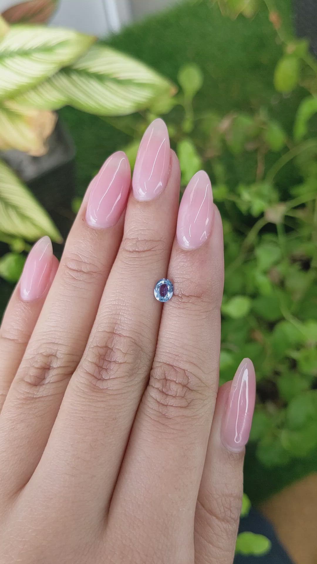 0.46 Ct. Blue Sapphire from Ceylon (Sri Lanka) Size Video