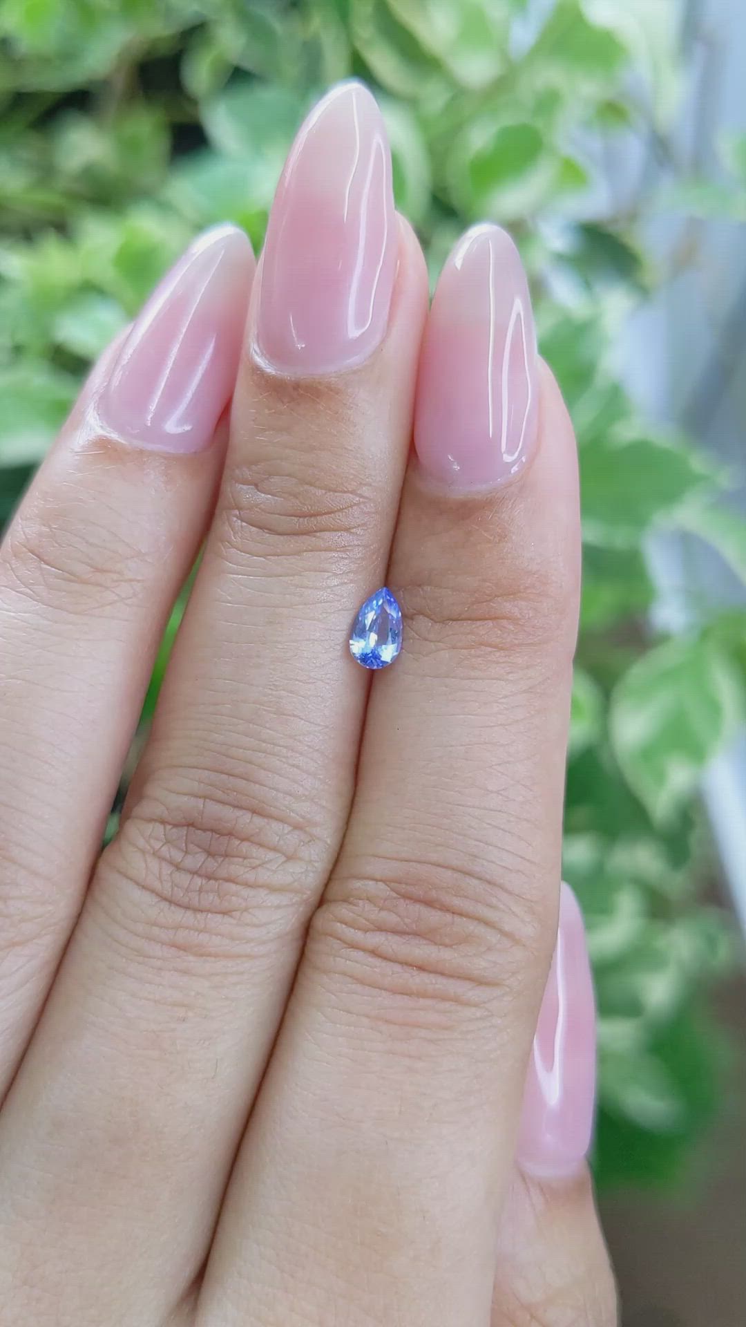 0.37 Ct. Blue Sapphire from Ceylon (Sri Lanka) Size Video