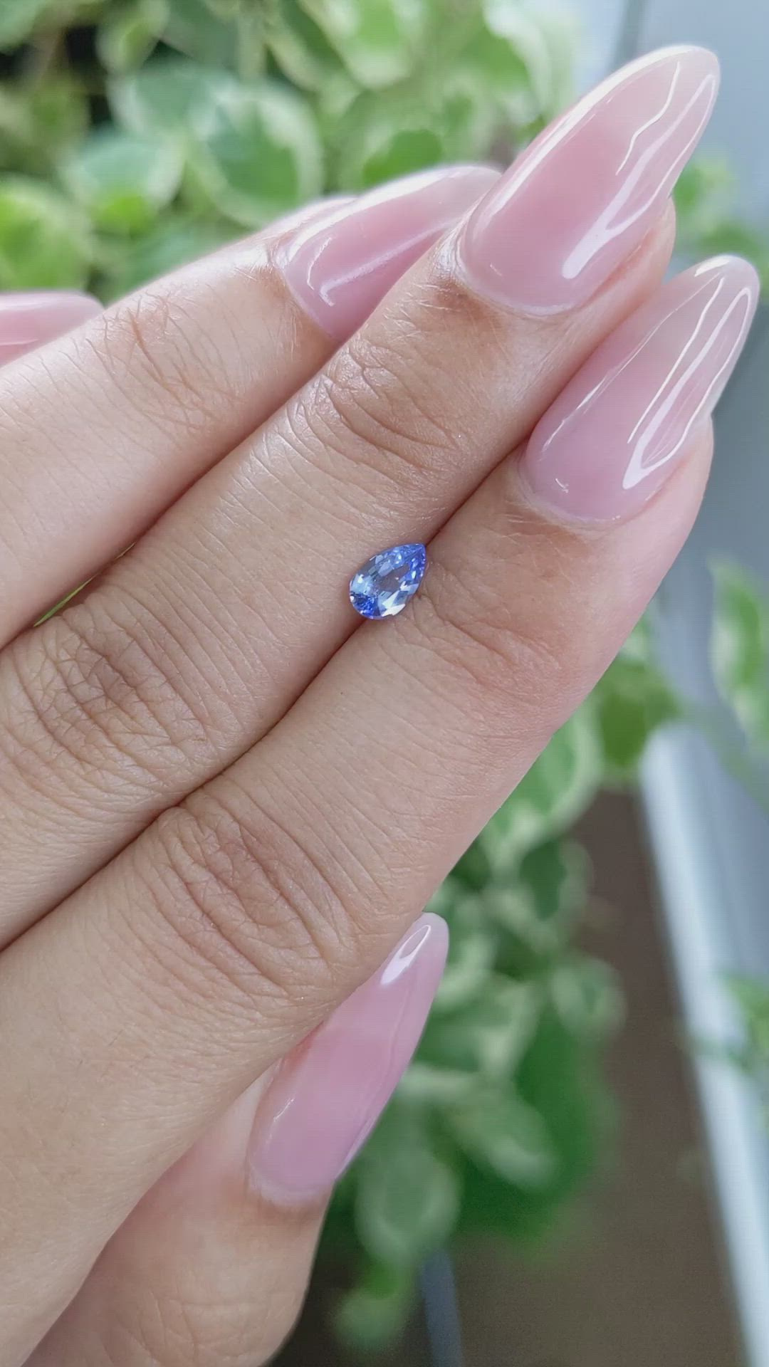 0.37 Ct. Blue Sapphire from Ceylon (Sri Lanka) Size Video