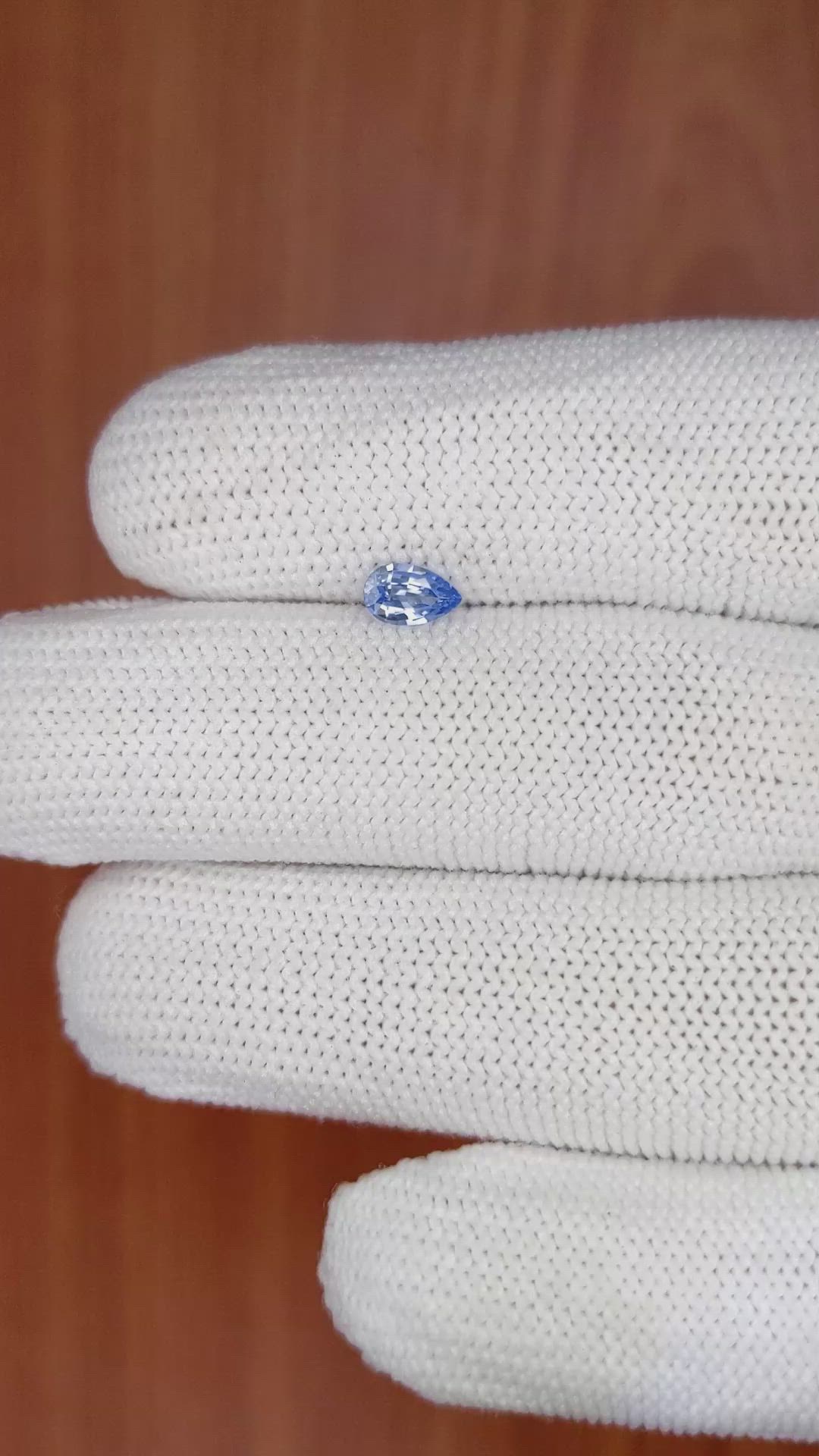 0.37 Ct. Blue Sapphire from Ceylon (Sri Lanka) Size Video