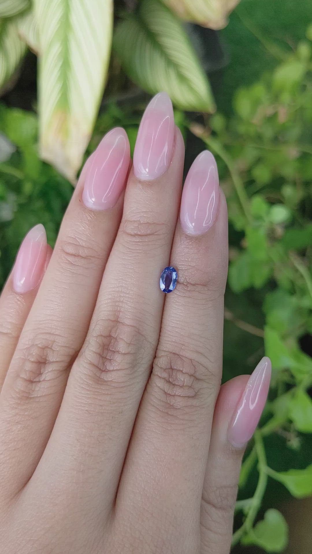 0.41 Ct. Blue Sapphire from Ceylon (Sri Lanka) Size Video