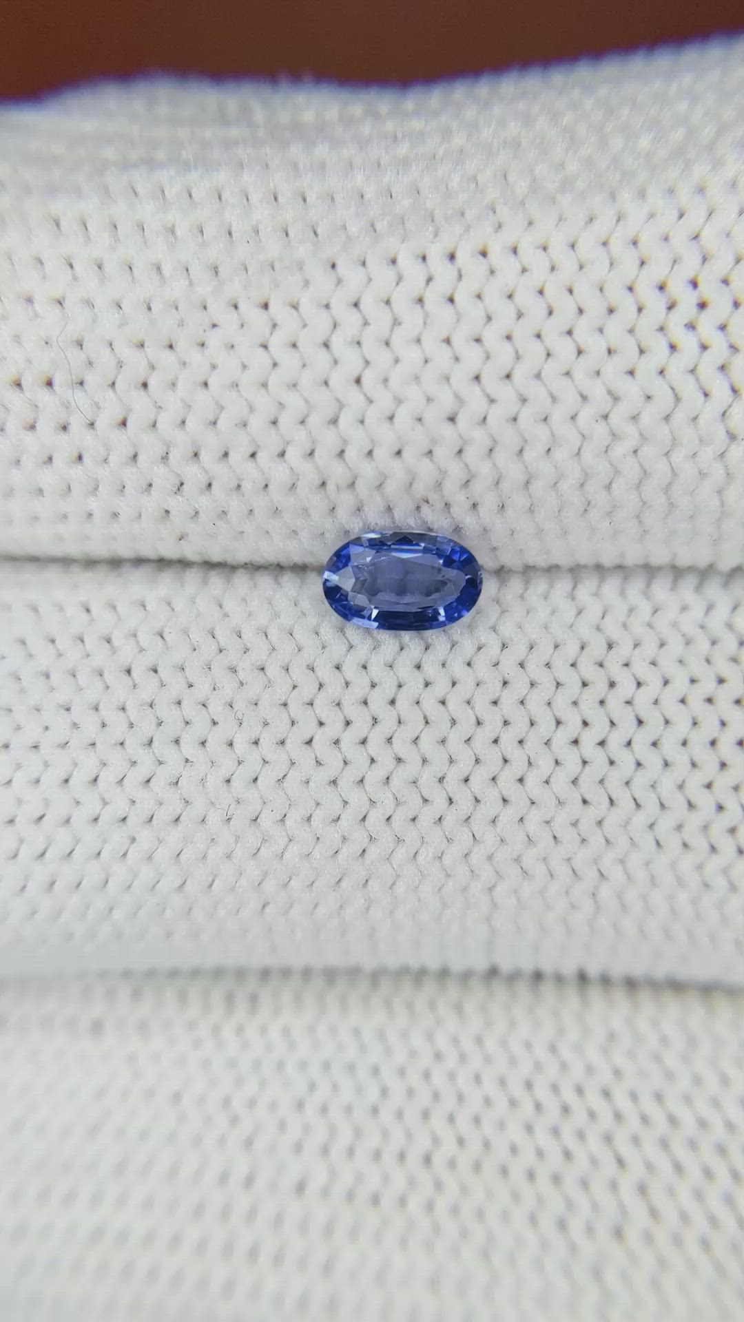 0.41 Ct. Blue Sapphire from Ceylon (Sri Lanka) Size Video