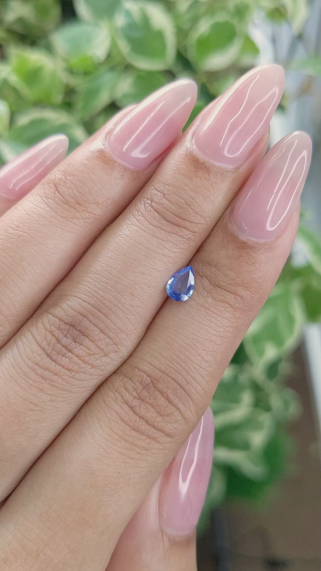 0.39 Ct. Blue Sapphire from Ceylon (Sri Lanka) Size Video