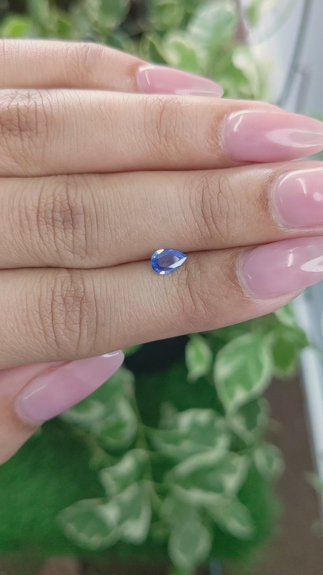0.39 Ct. Blue Sapphire from Ceylon (Sri Lanka) Size Video