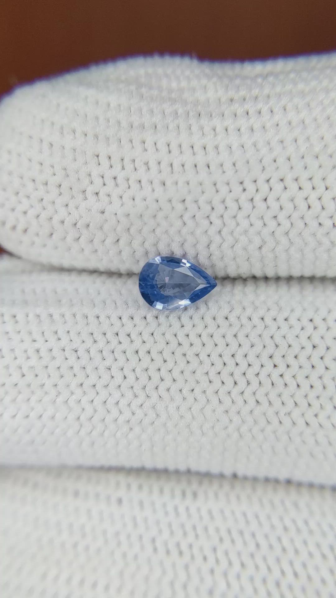 0.39 Ct. Blue Sapphire from Ceylon (Sri Lanka) Size Video