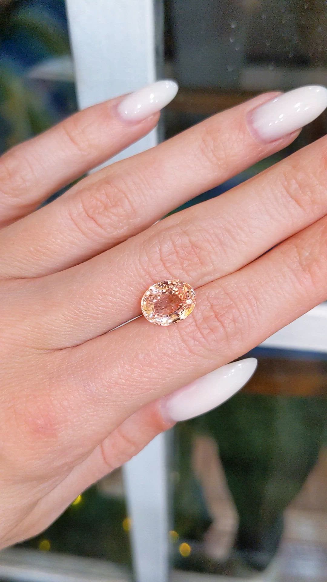 5.03 Ct. Padparadscha Sapphire from Ceylon (Sri Lanka) Size Video