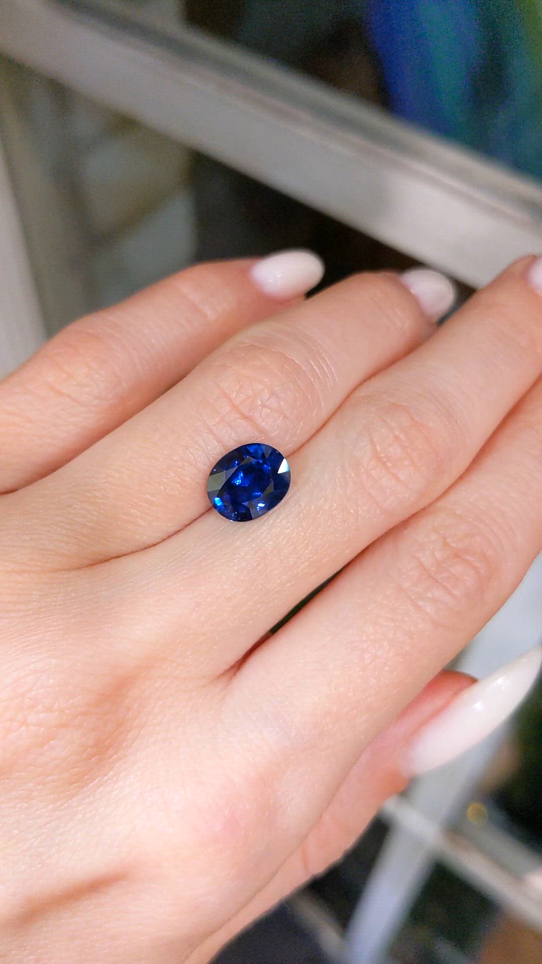 3.12 Ct. Blue Sapphire from Burma (Myanmar) Size Video