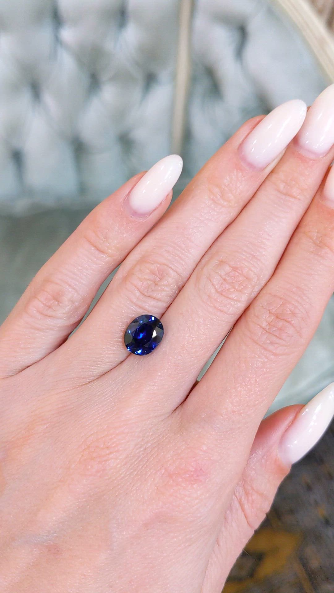 3.12 Ct. Blue Sapphire from Burma (Myanmar) Size Video