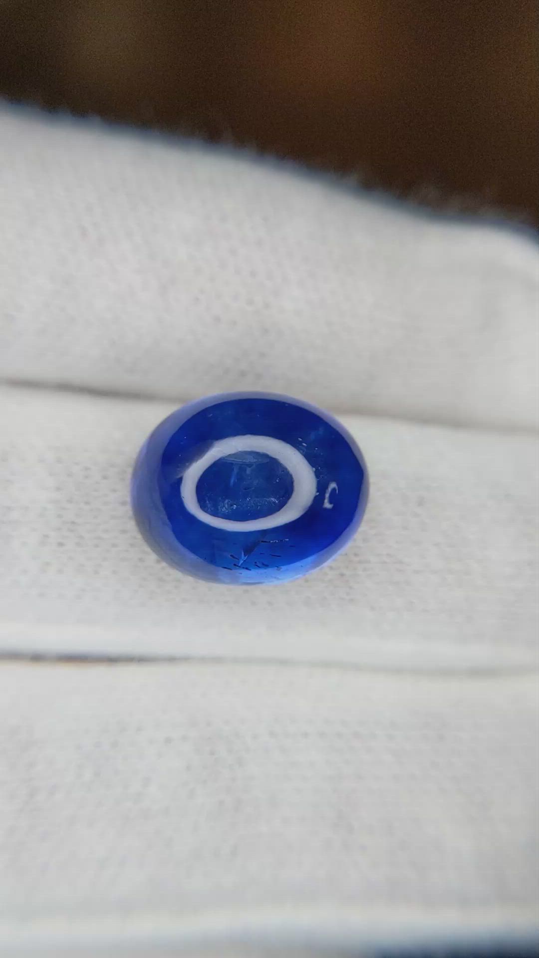 15.21 Ct. Blue Cabochon Sapphire from Ceylon (Sri Lanka) Size Video