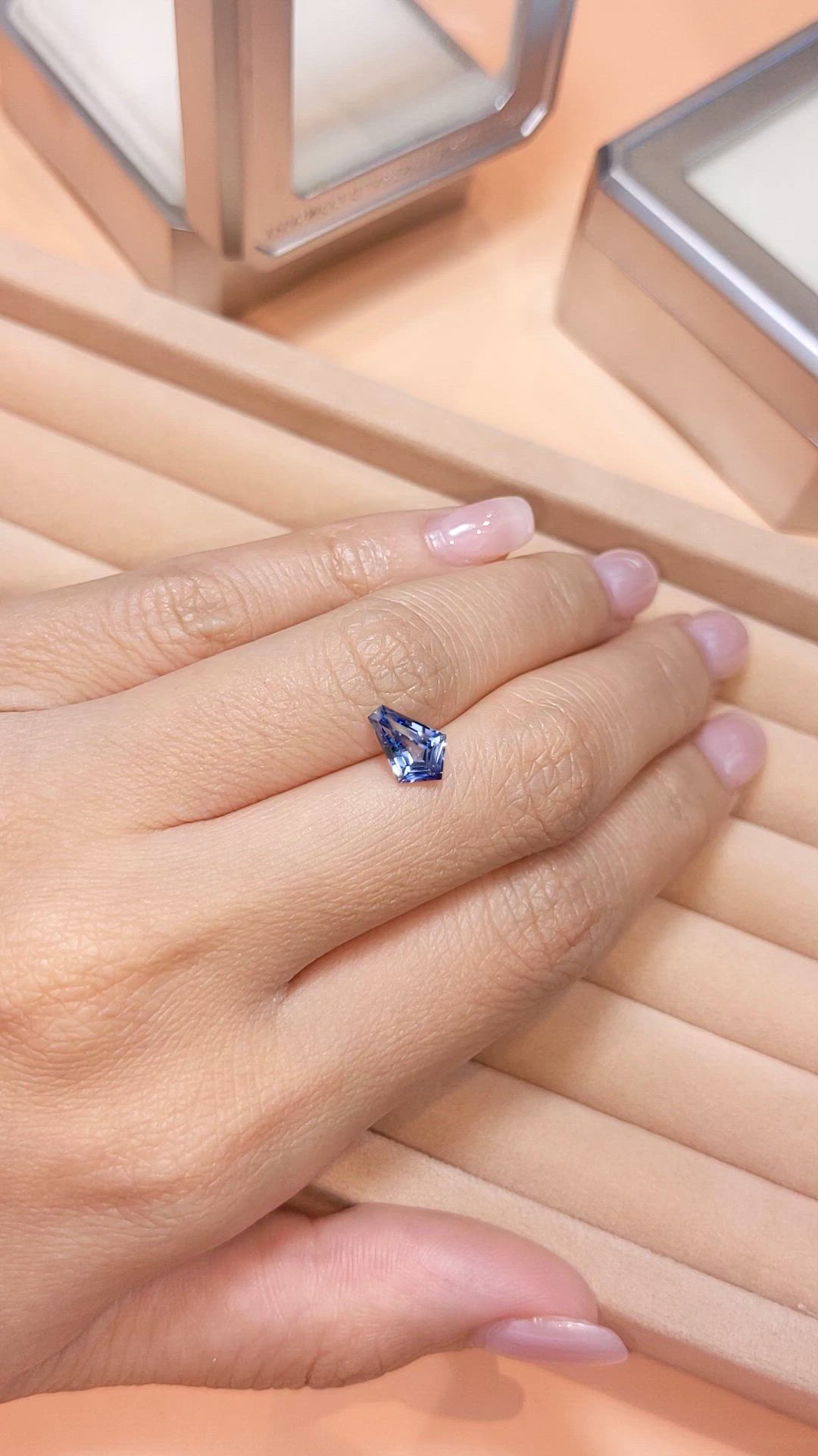 1.43 Ct. Blue Sapphire from Ceylon (Sri Lanka) Size Video