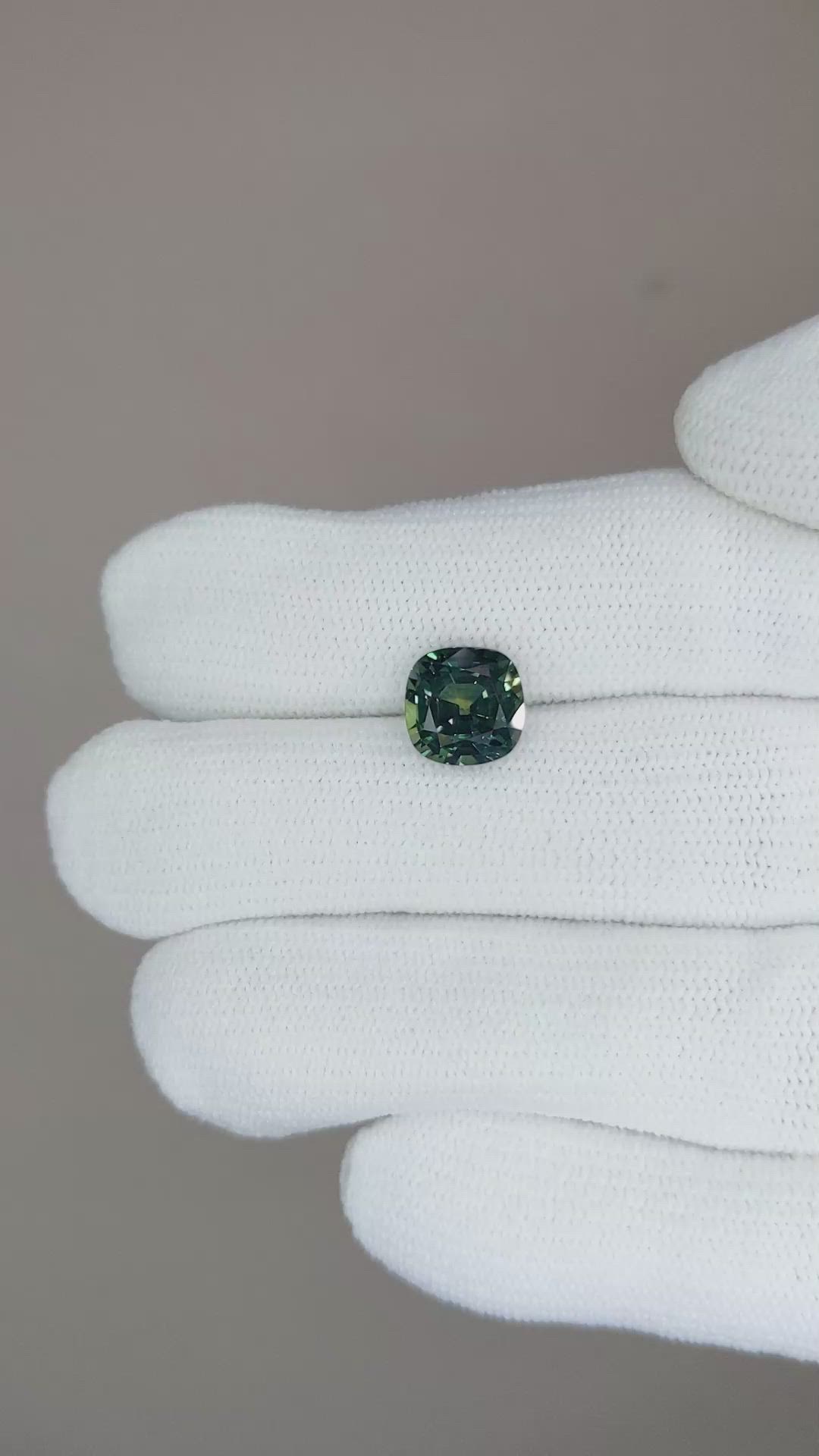 2.47 Ct. Bluish Green Sapphire from Ceylon (Sri Lanka) Size Video