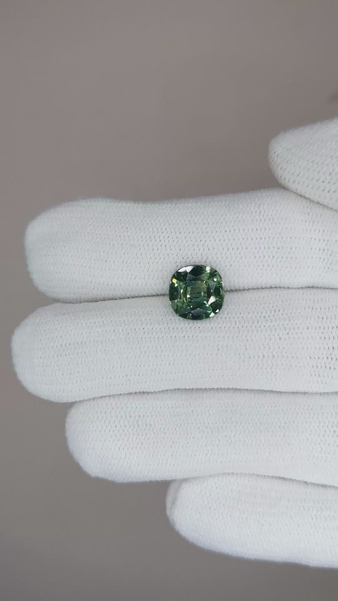 2.33 Ct. Bluish Green Sapphire from Ceylon (Sri Lanka) Size Video
