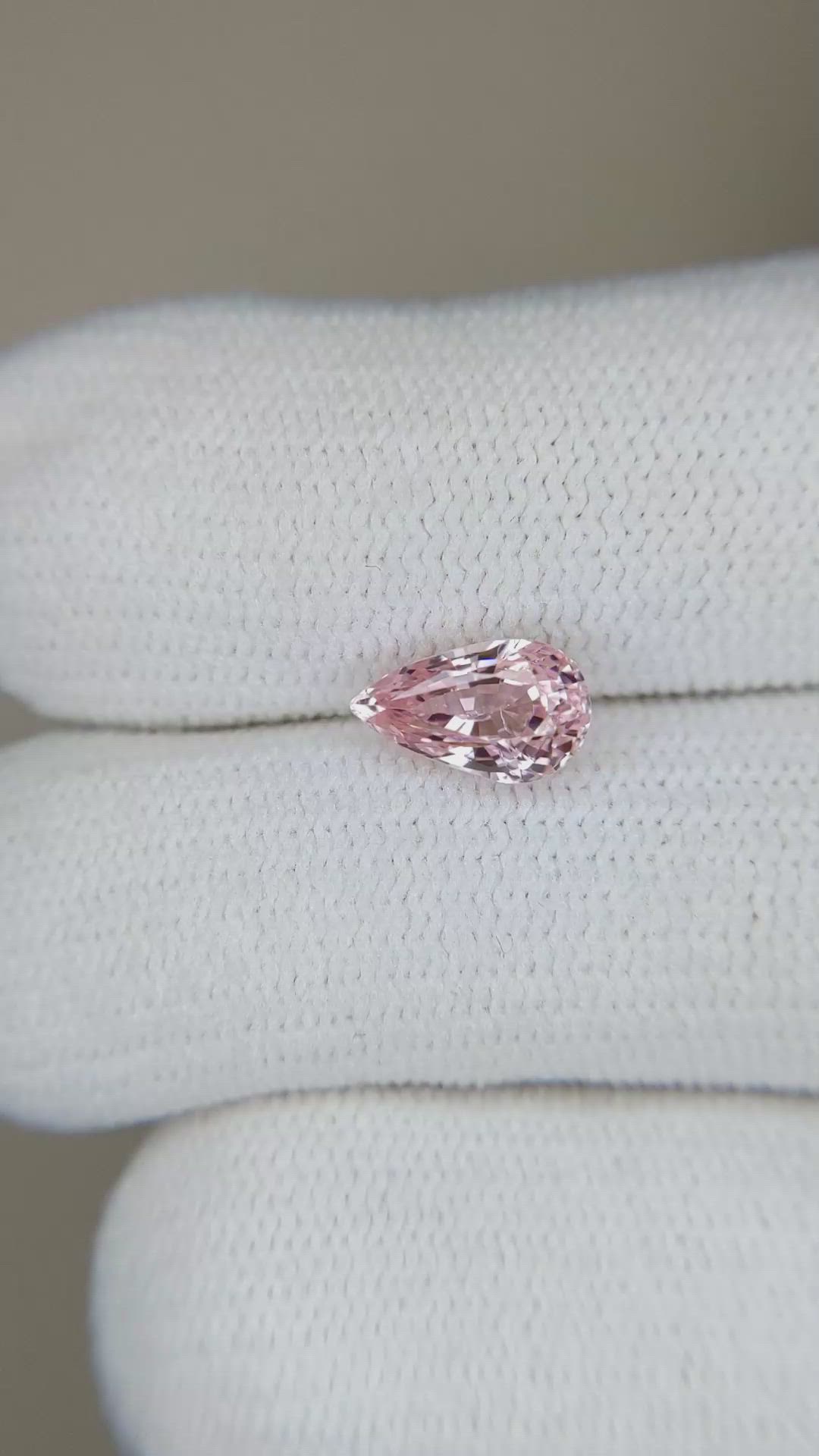 1.45 Ct. Pink Sapphire from Ceylon (Sri Lanka) Size Video