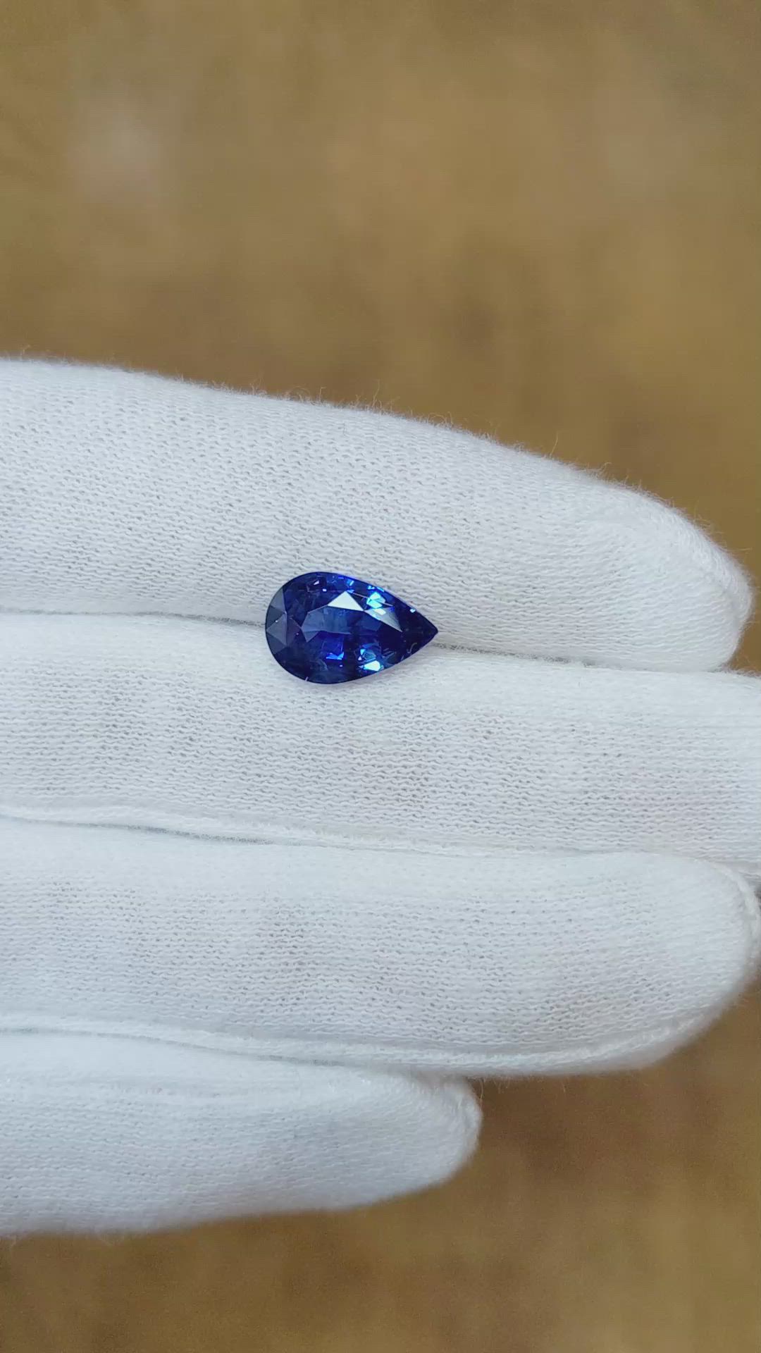 3.52 Ct. Blue Sapphire from Ceylon (Sri Lanka) Size Video