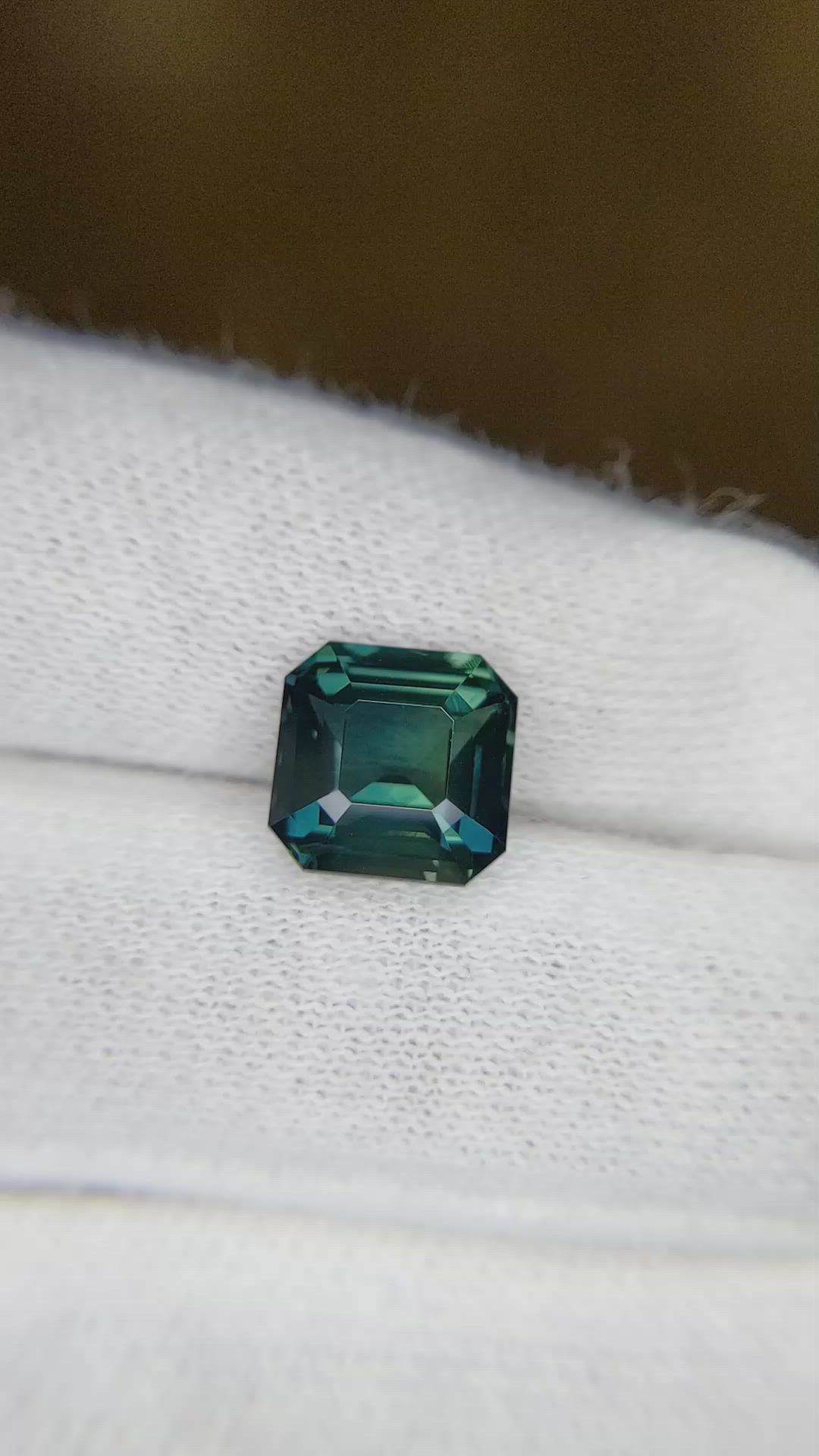 4.10 Ct. Bluish Green Sapphire from Madagascar Size Video