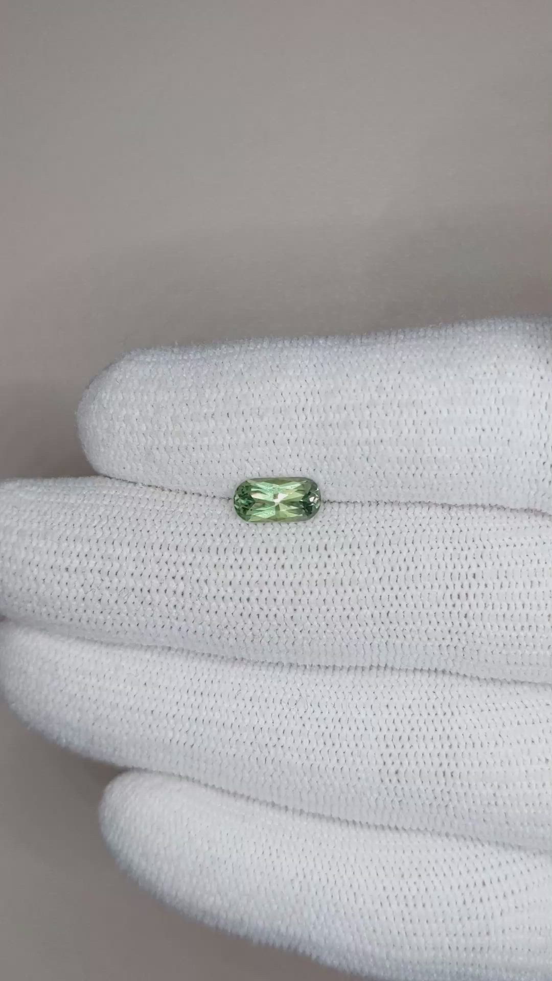 1.10 Ct. Green Sapphire from Montana Size Video