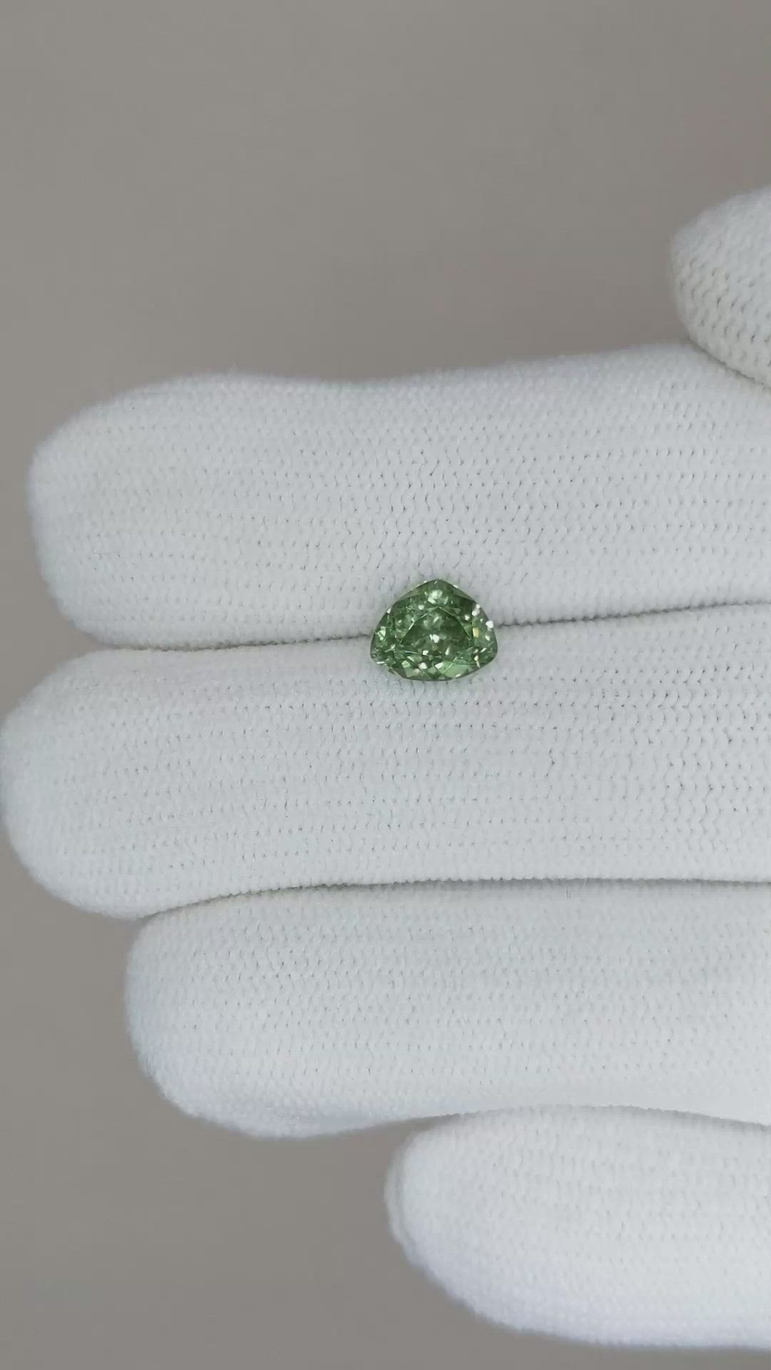 1.20 Ct. Green Sapphire from Montana Size Video