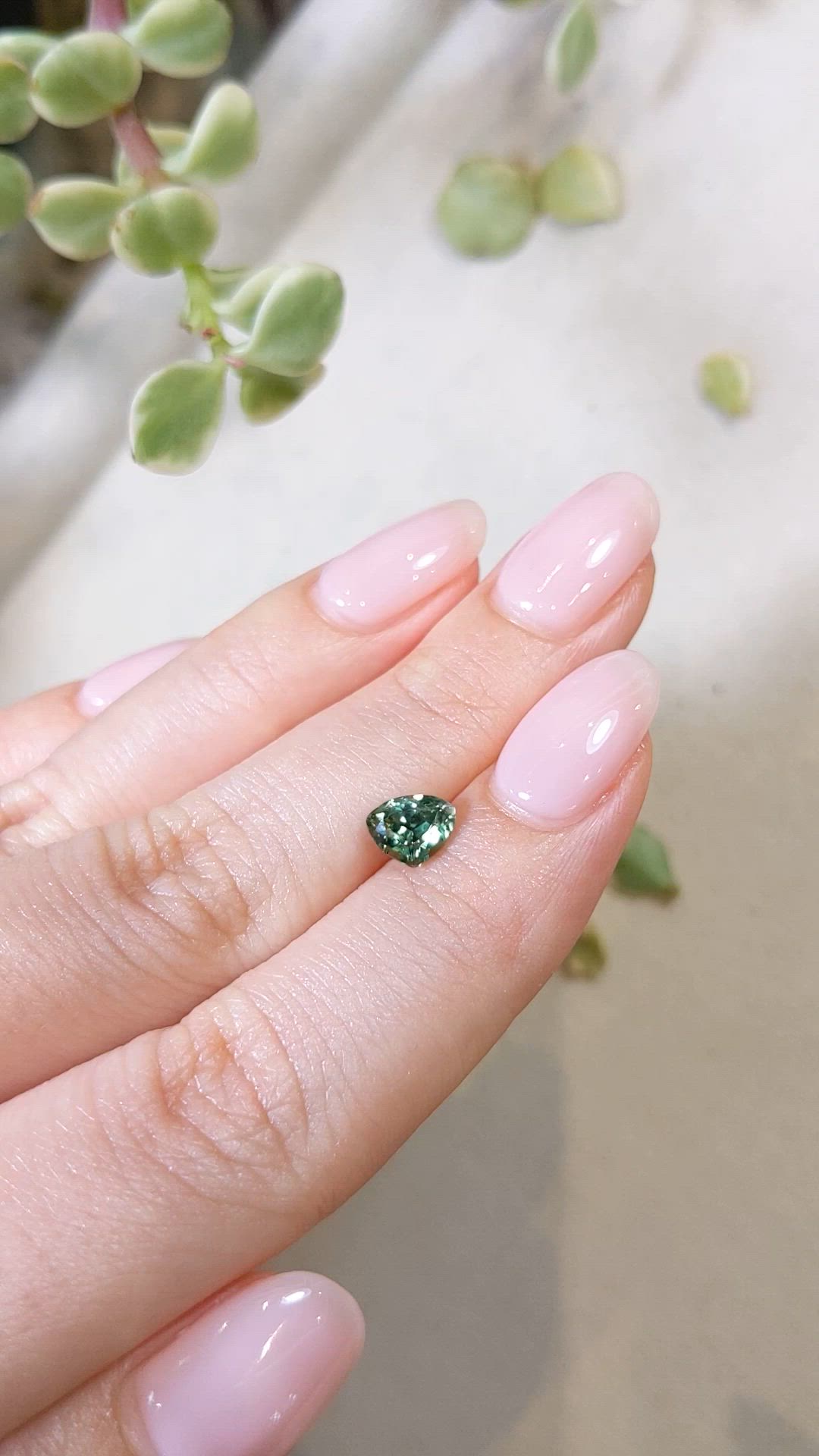 1.20 Ct. Green Sapphire from Montana Size Video