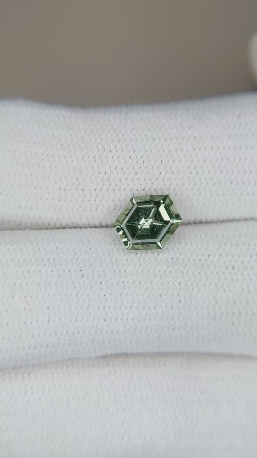 1.32 Ct. Green Sapphire from Montana Size Video