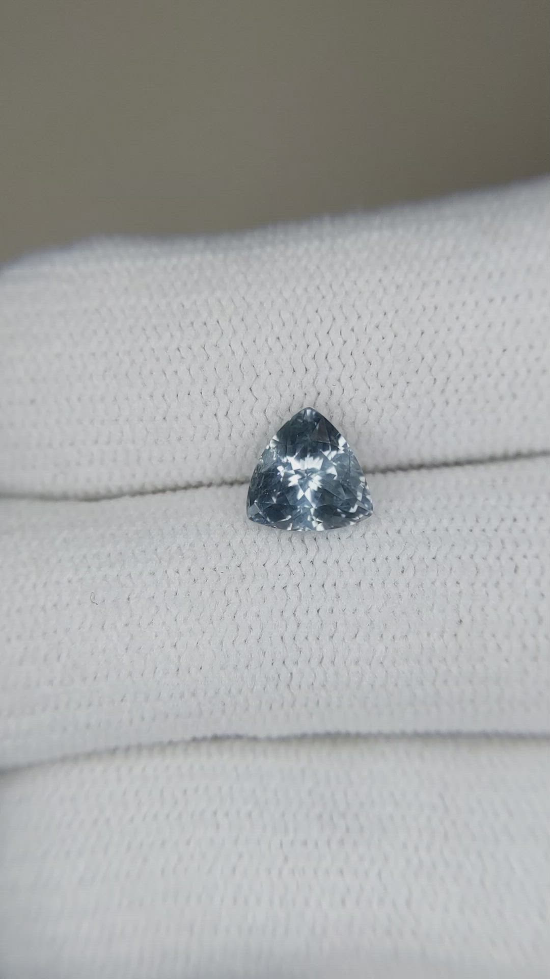 1.32 Ct. Greyish Blue Sapphire from Montana Size Video