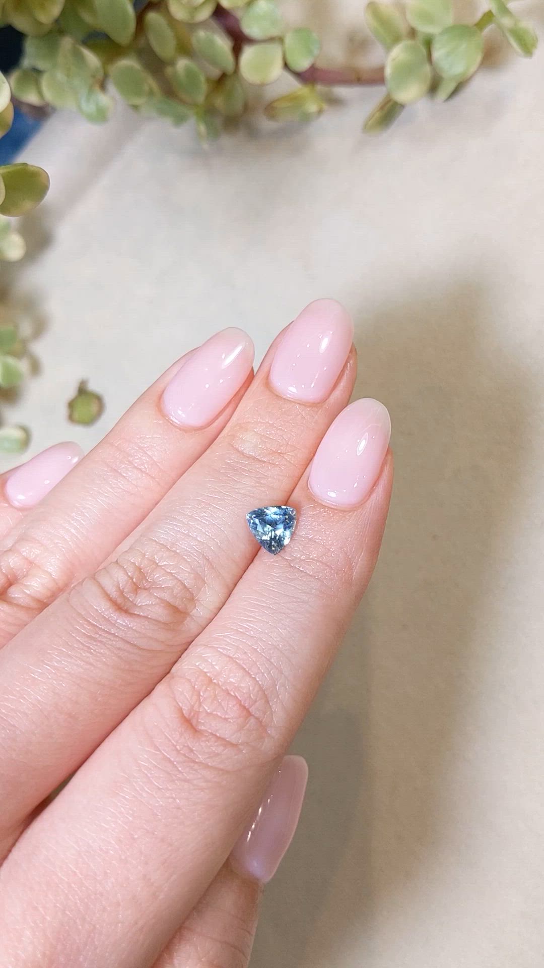 1.32 Ct. Greyish Blue Sapphire from Montana Size Video