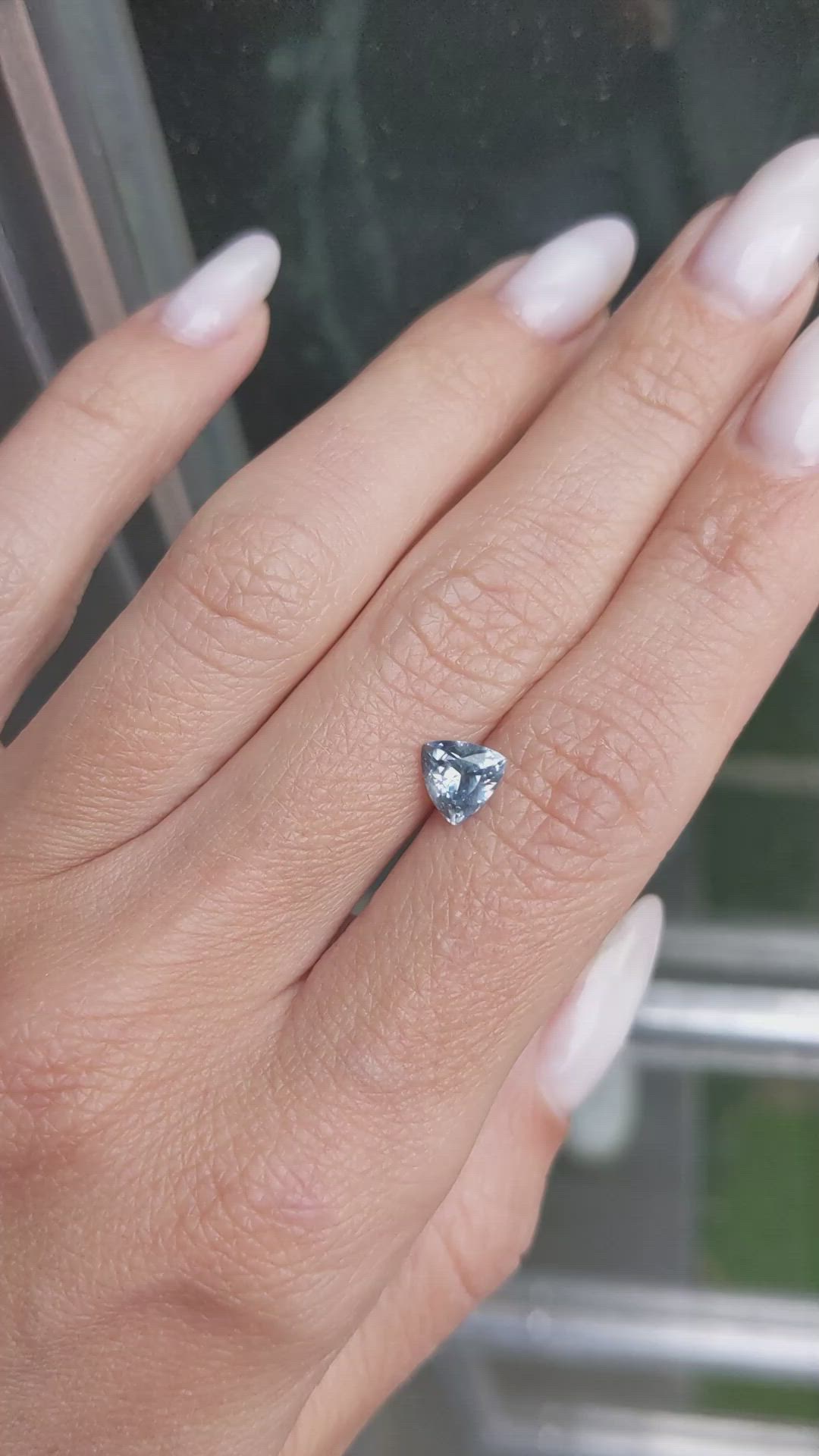 1.32 Ct. Greyish Blue Sapphire from Montana Size Video