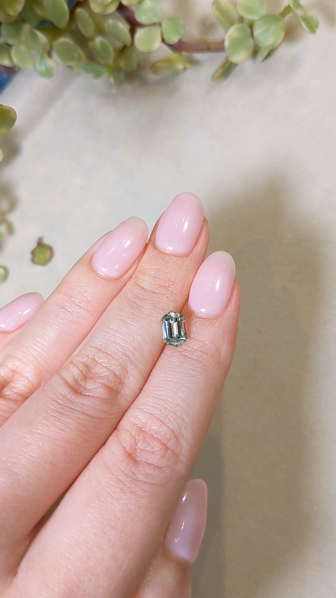 1.33 Ct. Green Sapphire from Montana Size Video