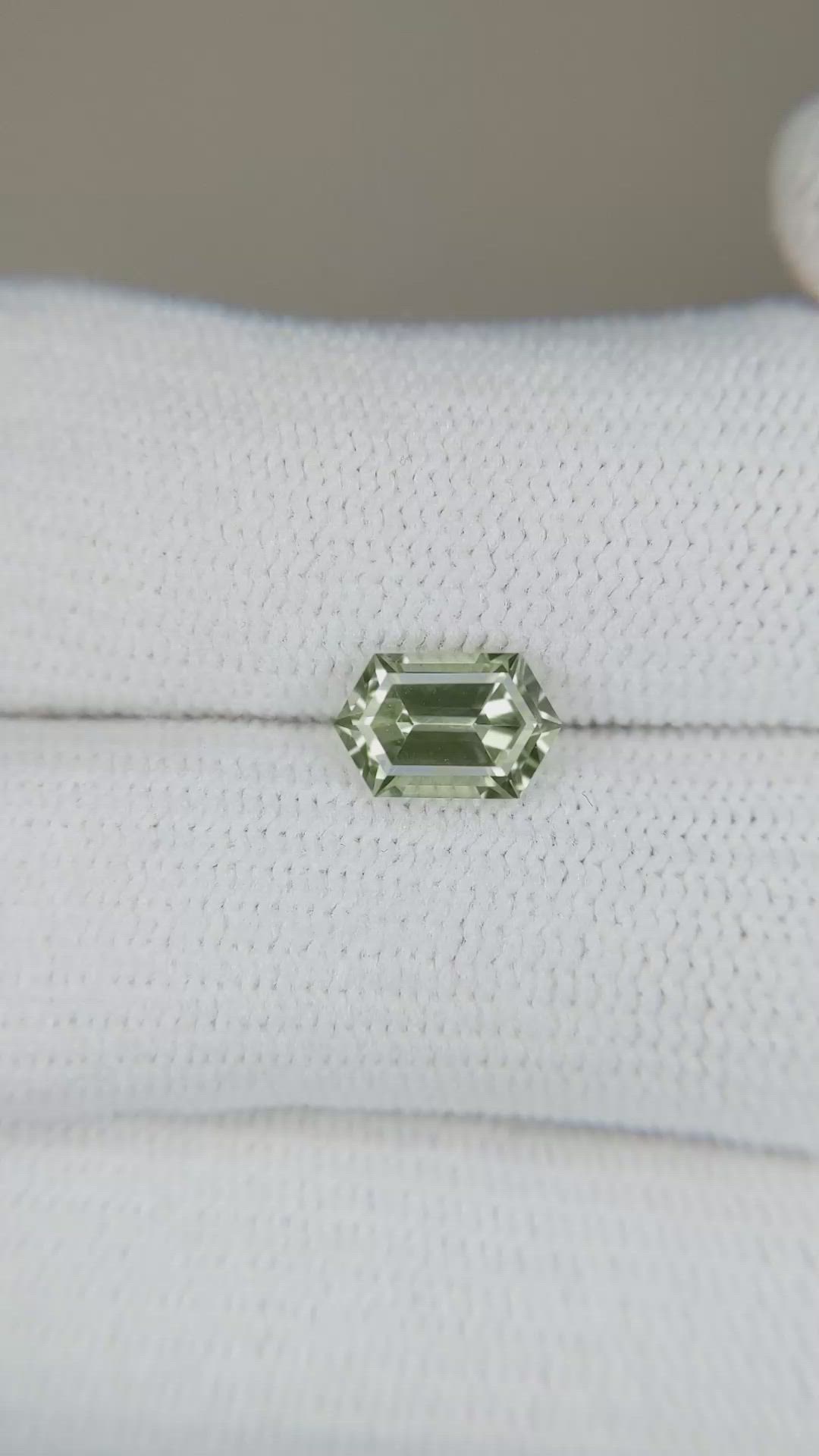 1.33 Ct. Green Sapphire from Montana Size Video