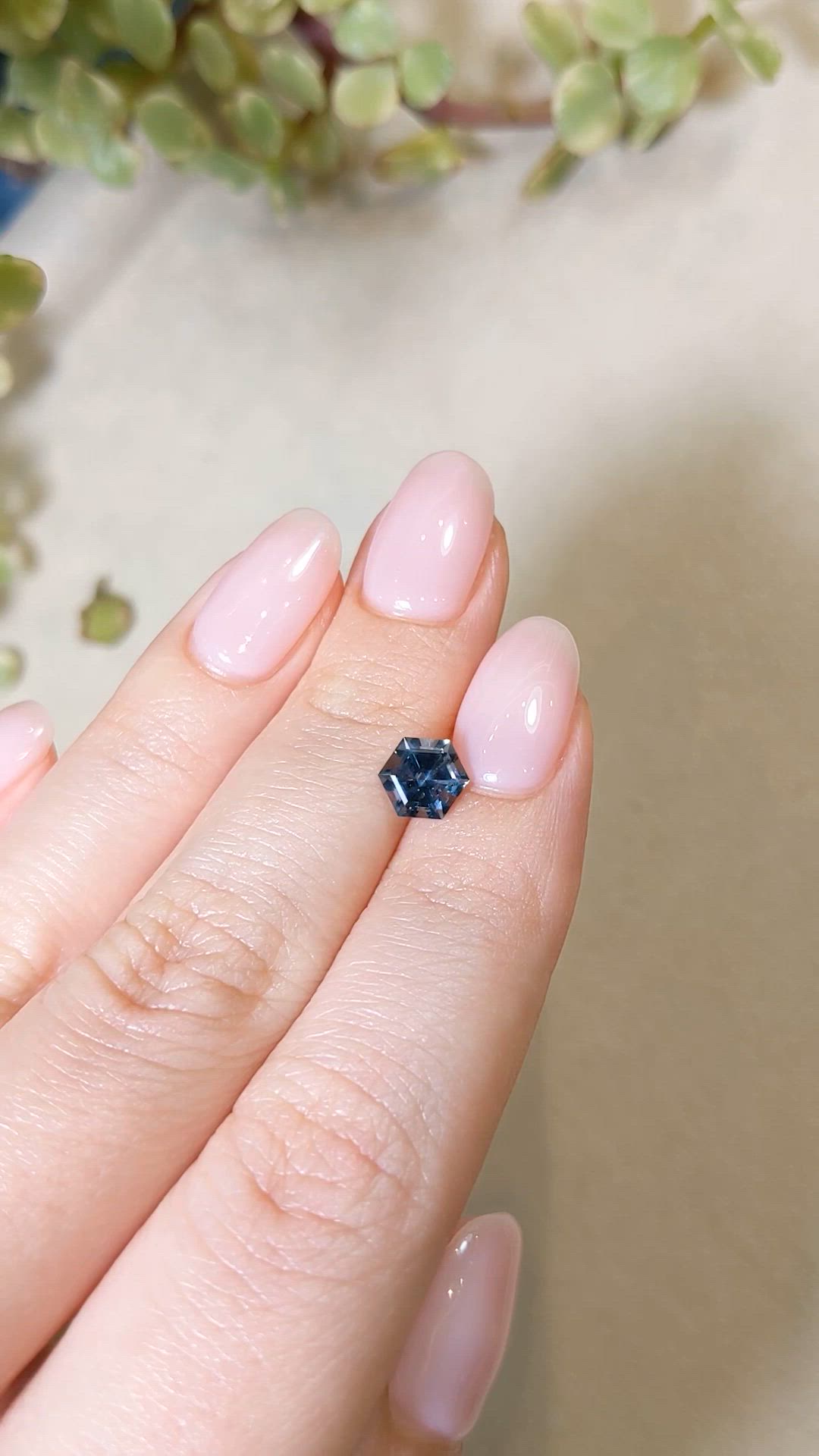 1.35 Ct. Purplish Blue Sapphire from Montana Size Video