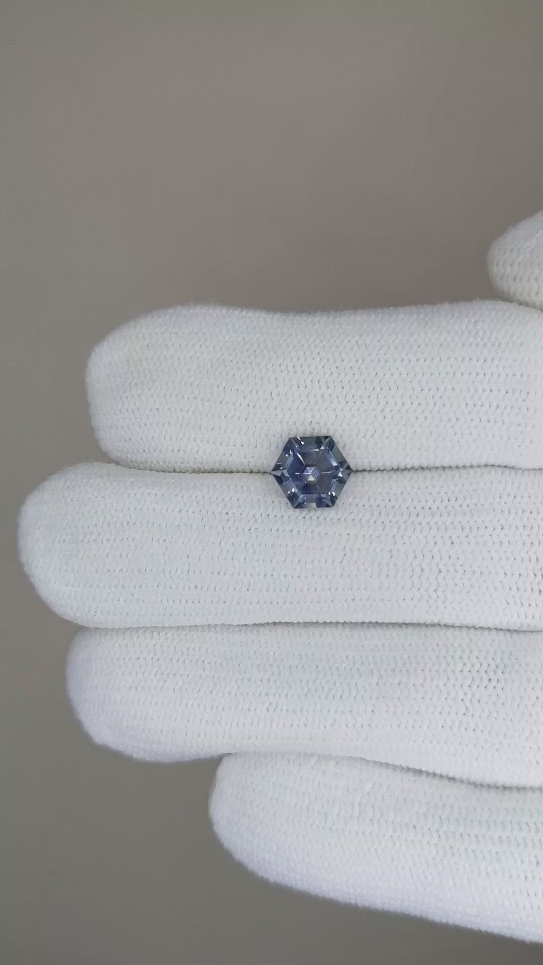1.35 Ct. Purplish Blue Sapphire from Montana Size Video
