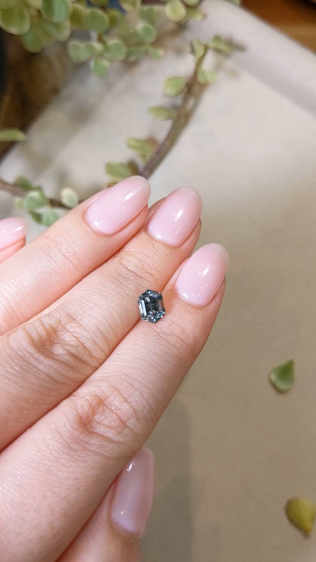 1.36 Ct. Greenish Blue Sapphire from Montana Size Video