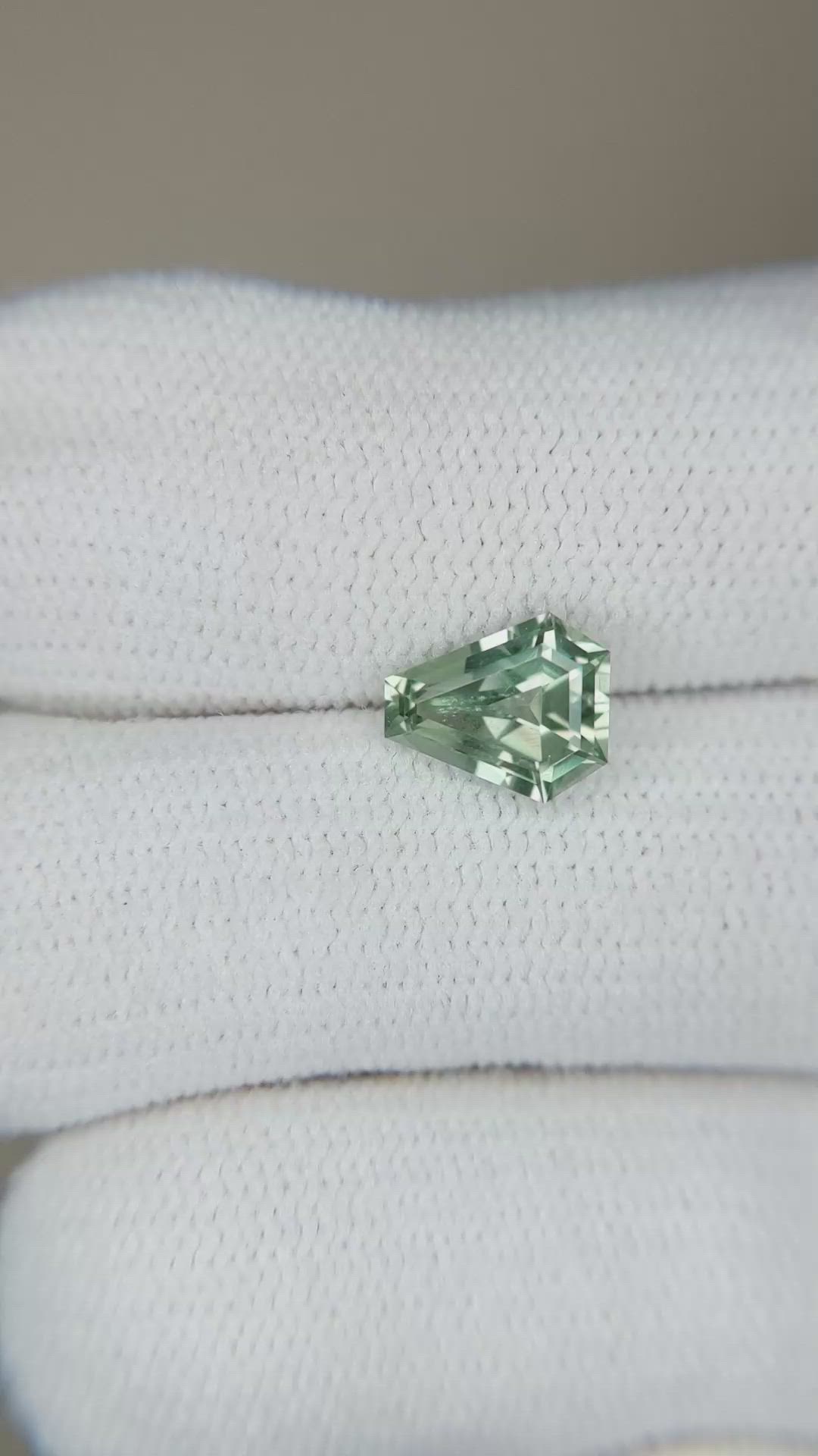 1.52 Ct. Green Sapphire from Montana Size Video